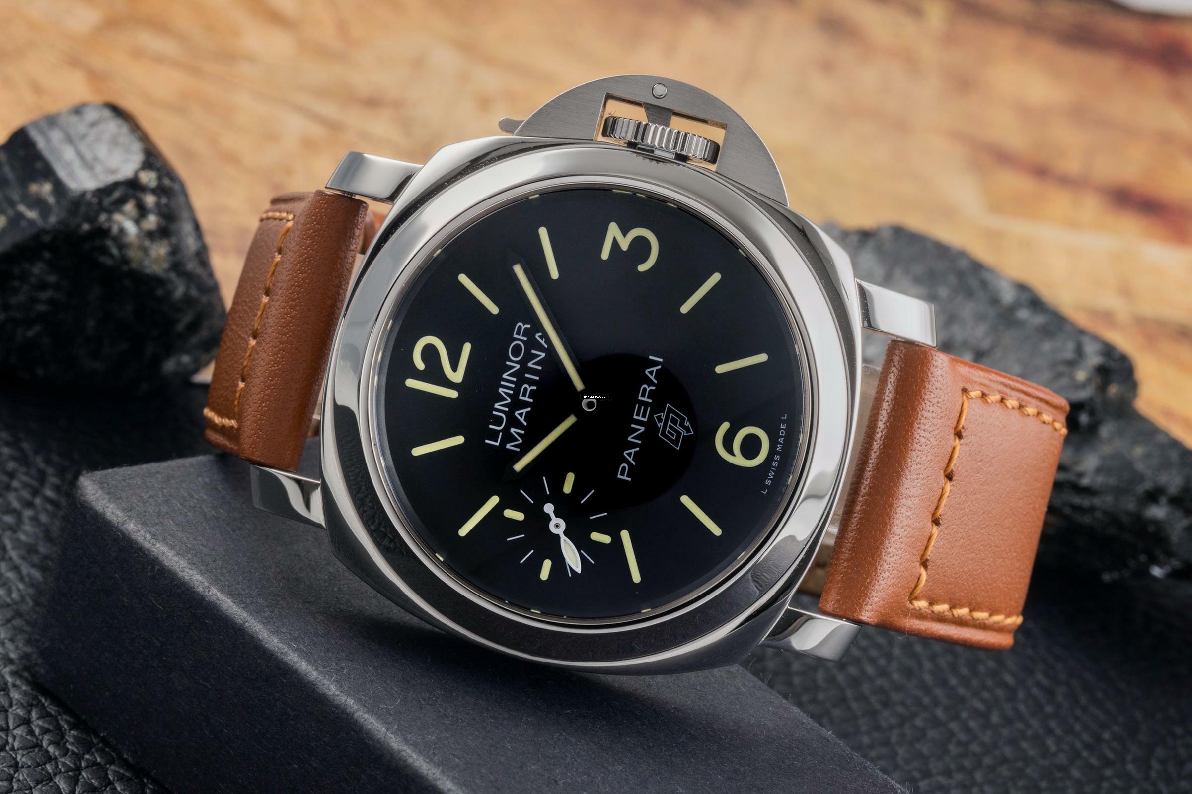 Thumbnail von Panerai Luminor Marina Stahl Handaufzug Herrenuhr Ref. PAM00776