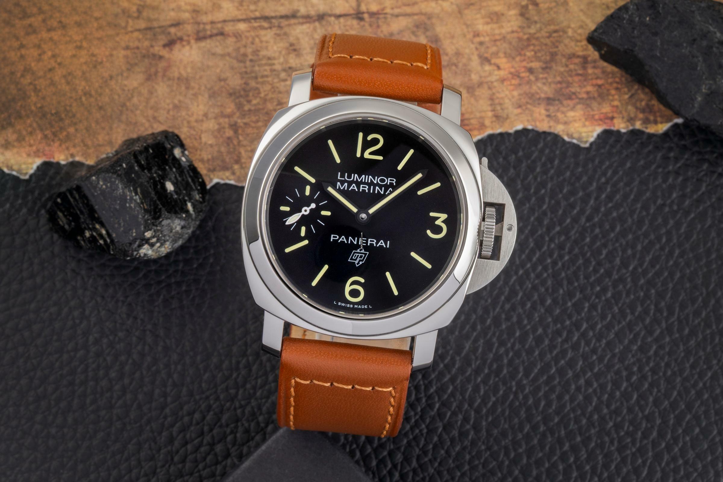 Thumbnail von Panerai Luminor Marina Stahl Handaufzug Herrenuhr Ref. PAM00776
