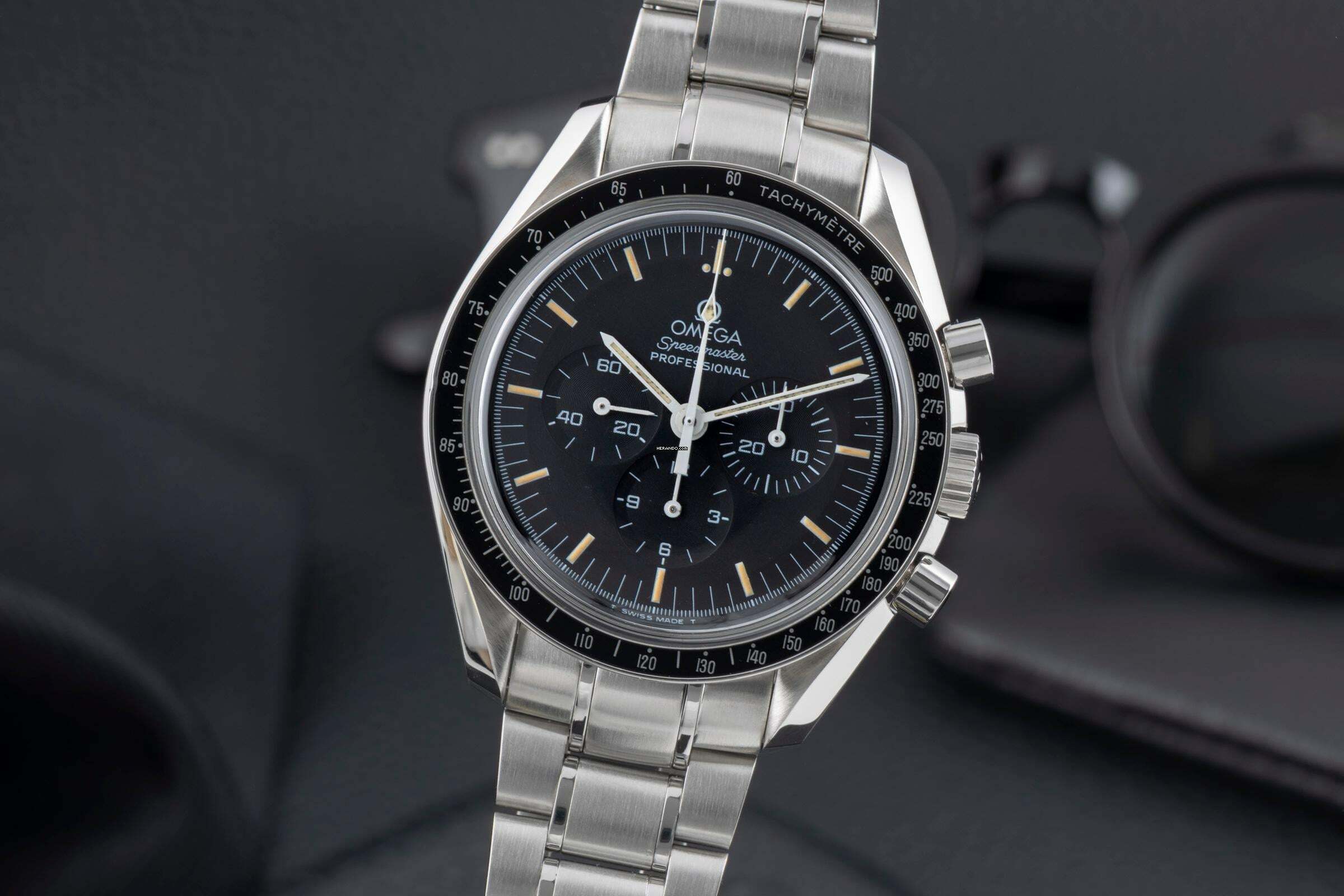  Omega Speedmaster Professional Moonwatch Handaufzug Stahl Herren Ref. 3570.50.00 Papers 