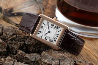 Thumbnail von Cartier Tank Solo 18k (0,750) Rotgold / Stahl Quarz Ref. W5200024 B&P 2018