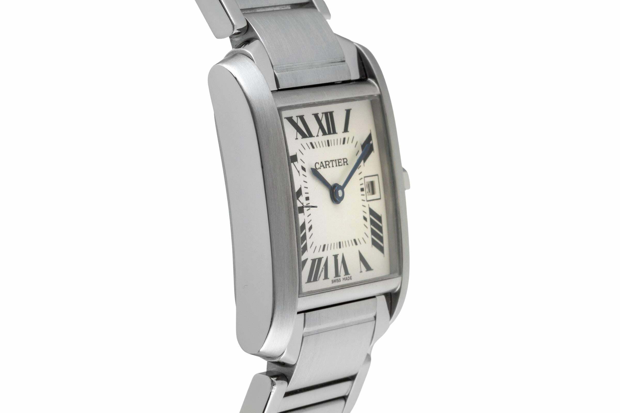 Thumbnail von Cartier Tank Française Silver Dial Medium Edelstahl Damenuhr Ref. W51011Q3