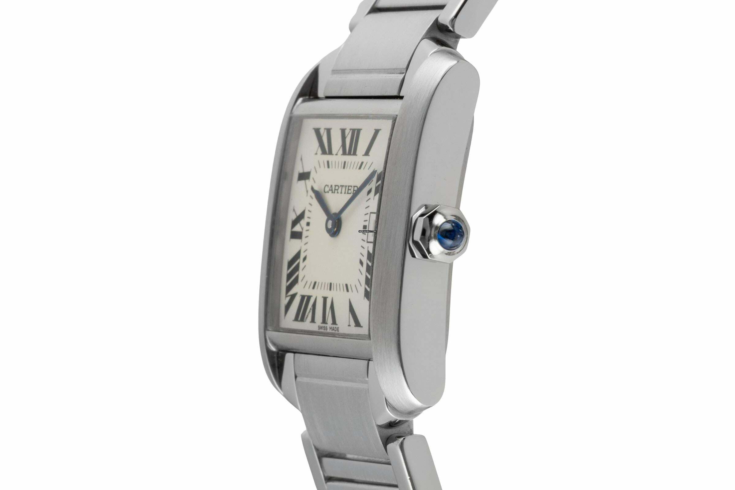 Thumbnail von Cartier Tank Française Silver Dial Medium Edelstahl Damenuhr Ref. W51011Q3