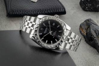 Thumbnail von Tudor Classic Date 38 Black Dial Automatik Edelstahl Herrenuhr Ref. 21010