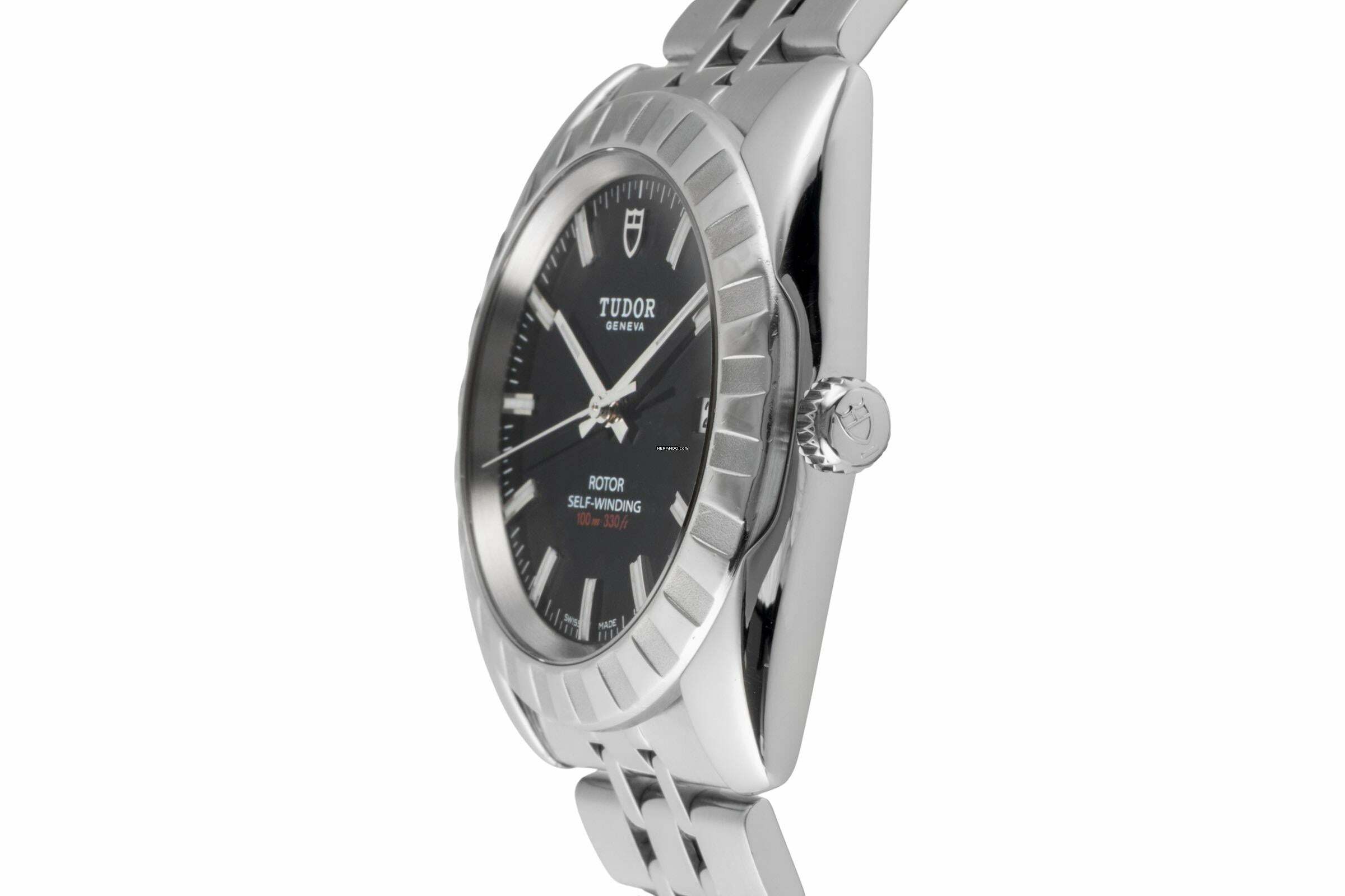 Thumbnail von Tudor Classic Date 38 Black Dial Automatik Edelstahl Herrenuhr Ref. 21010