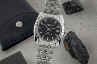 Thumbnail von Tudor Classic Date 38 Black Dial Automatik Edelstahl Herrenuhr Ref. 21010