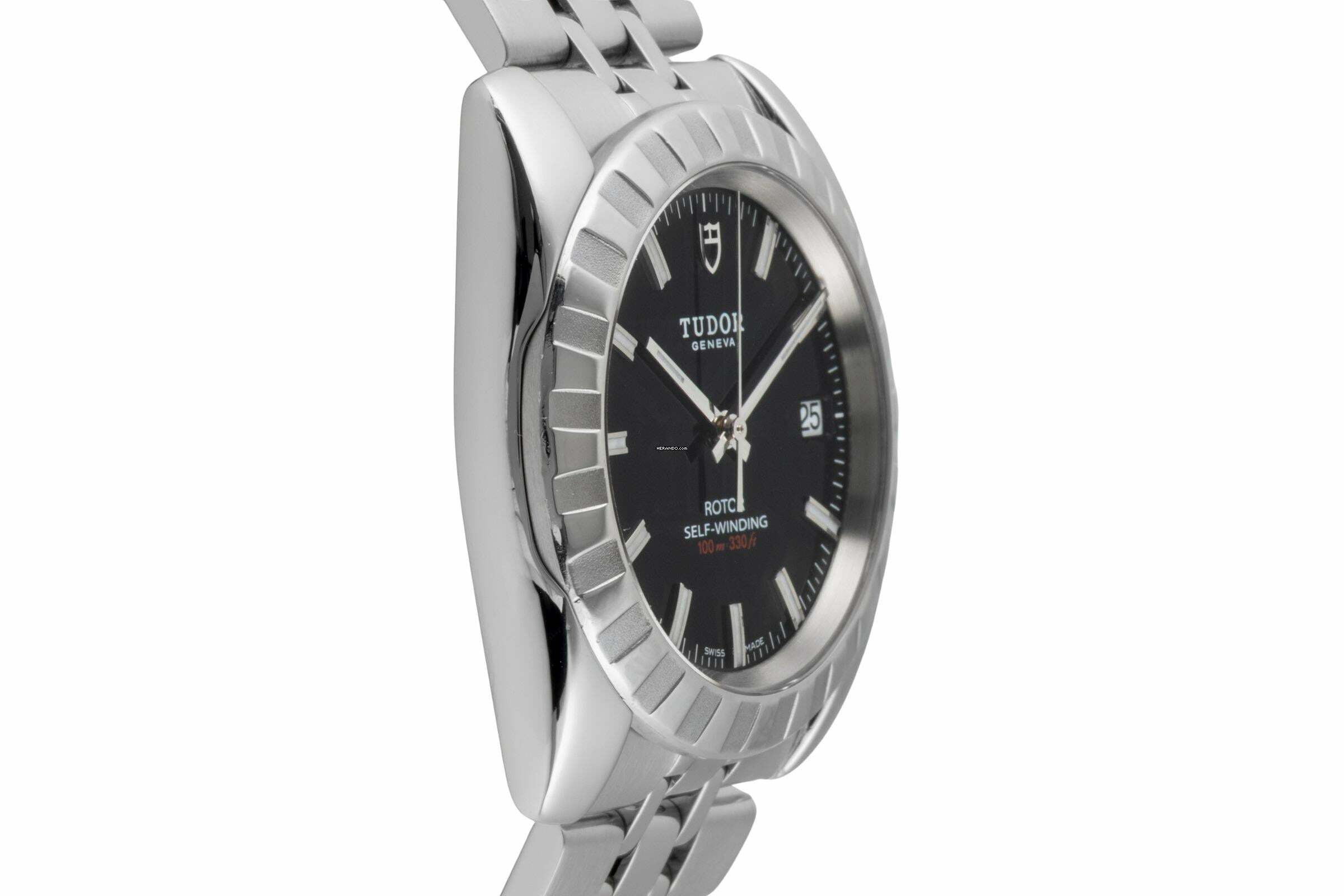 Thumbnail von Tudor Classic Date 38 Black Dial Automatik Edelstahl Herrenuhr Ref. 21010