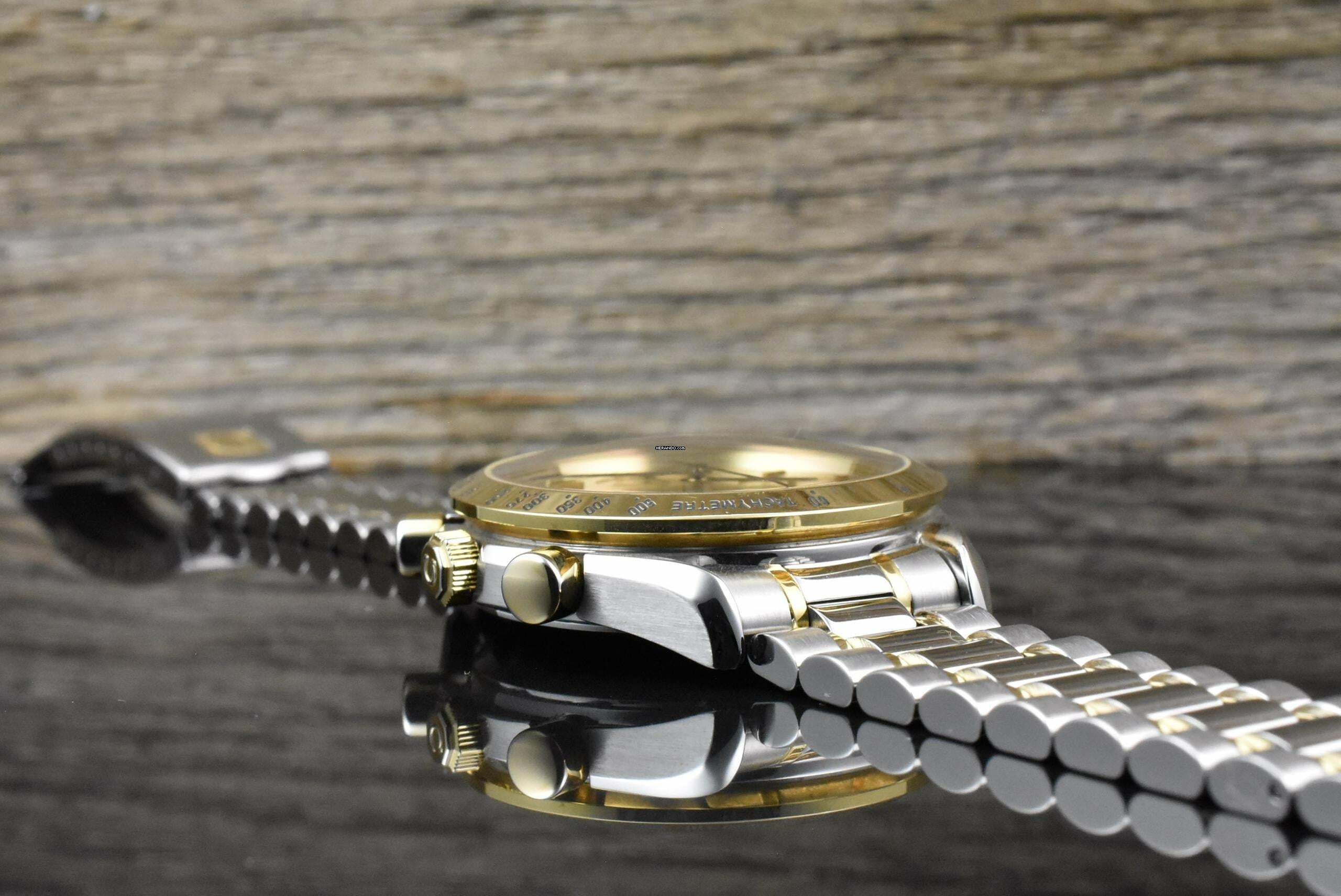 Thumbnail von Omega Speedmaster Date 39 Automatik TOP VINTAGE Steel / Gold