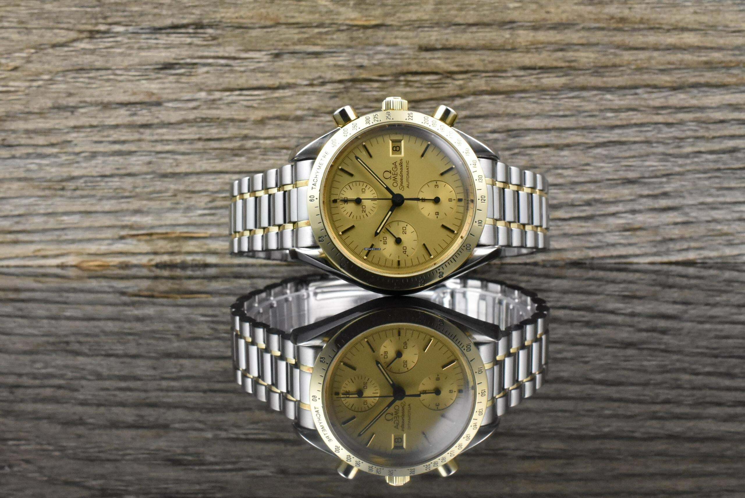  Omega Speedmaster Date 39 Automatik TOP VINTAGE Steel / Gold 