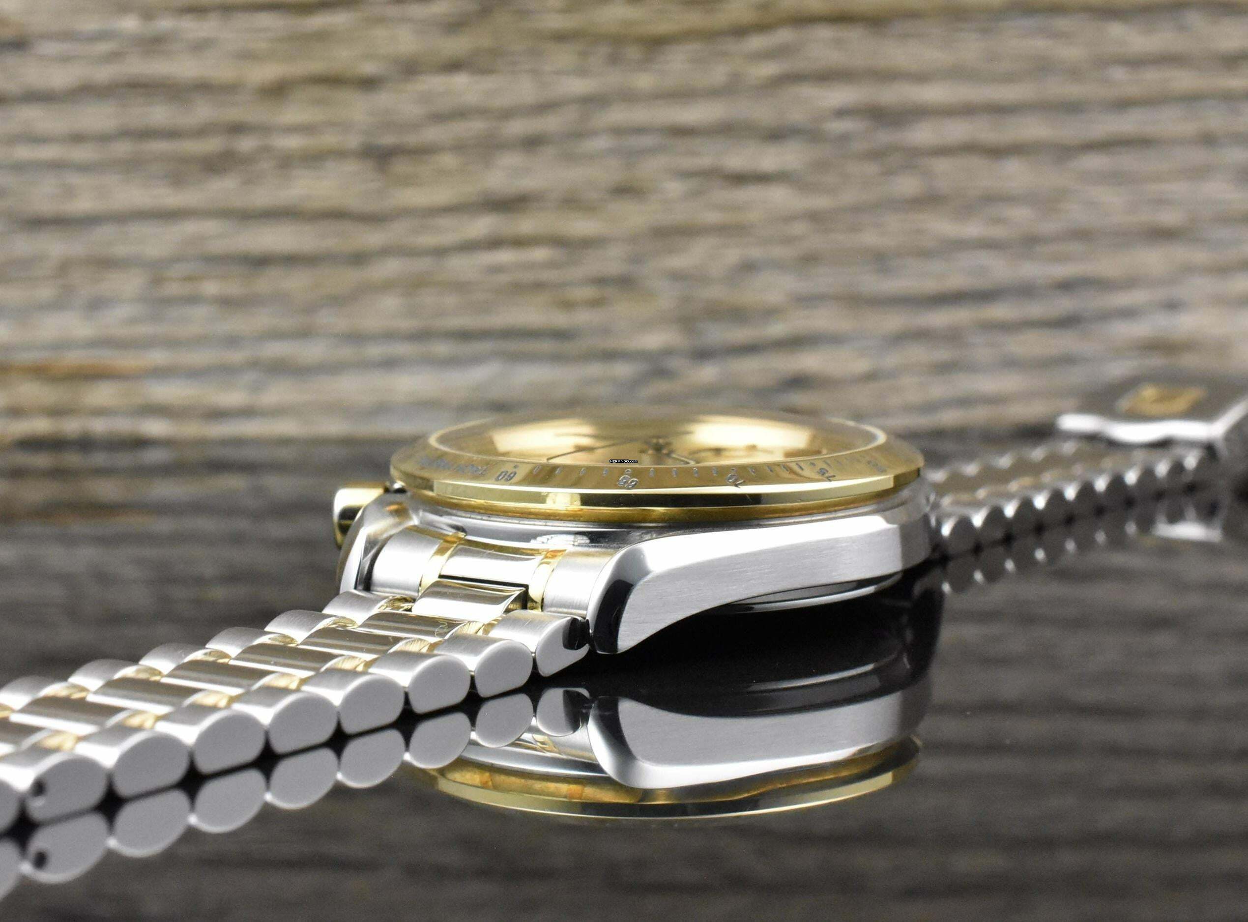 Thumbnail von Omega Speedmaster Date 39 Automatik TOP VINTAGE Steel / Gold