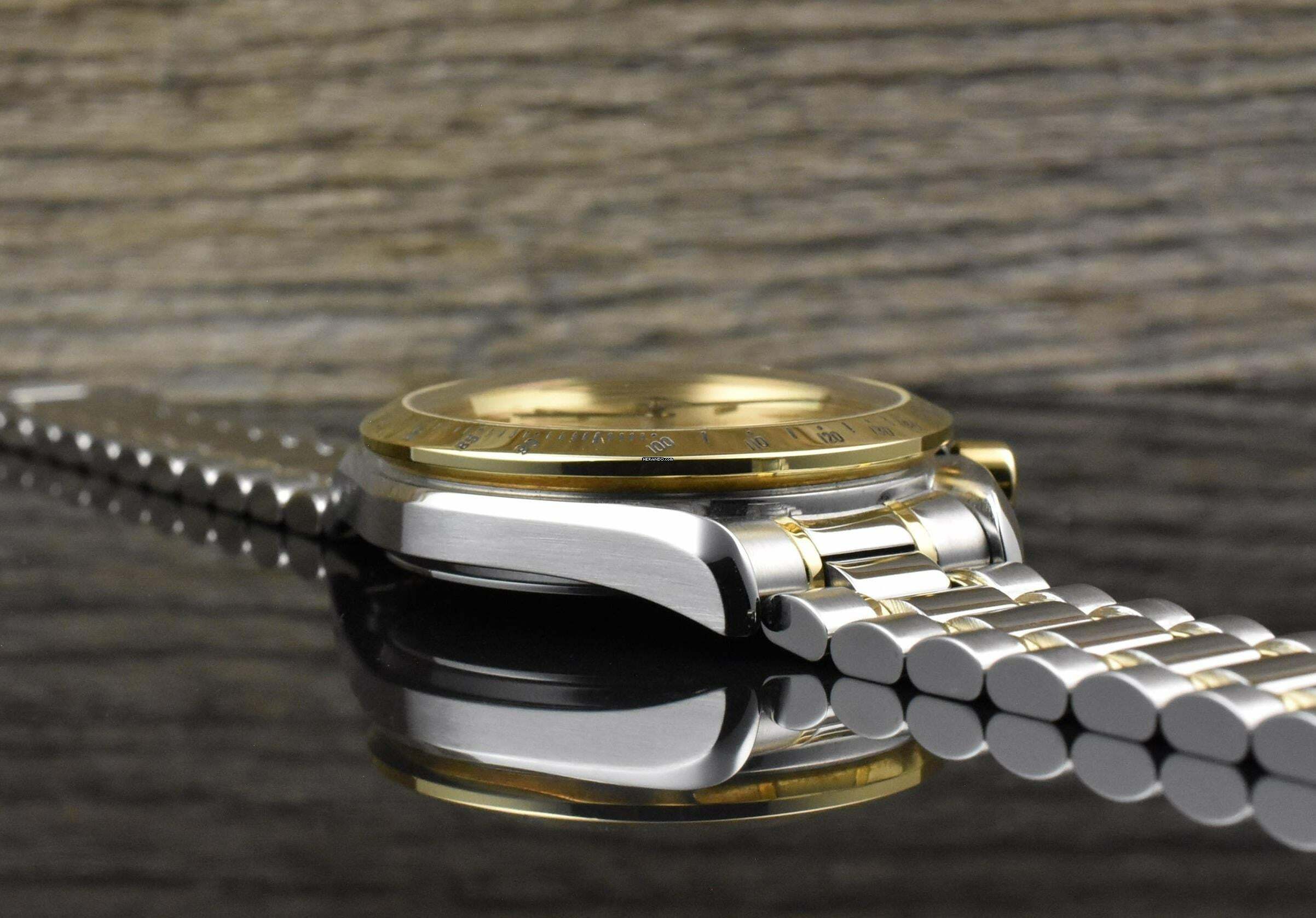 Thumbnail von Omega Speedmaster Date 39 Automatik TOP VINTAGE Steel / Gold