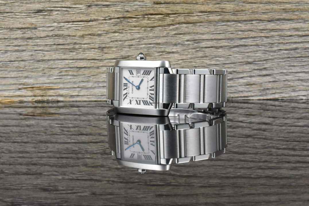  Cartier Tank Française Quarz 2465 Medium / Mide Size 