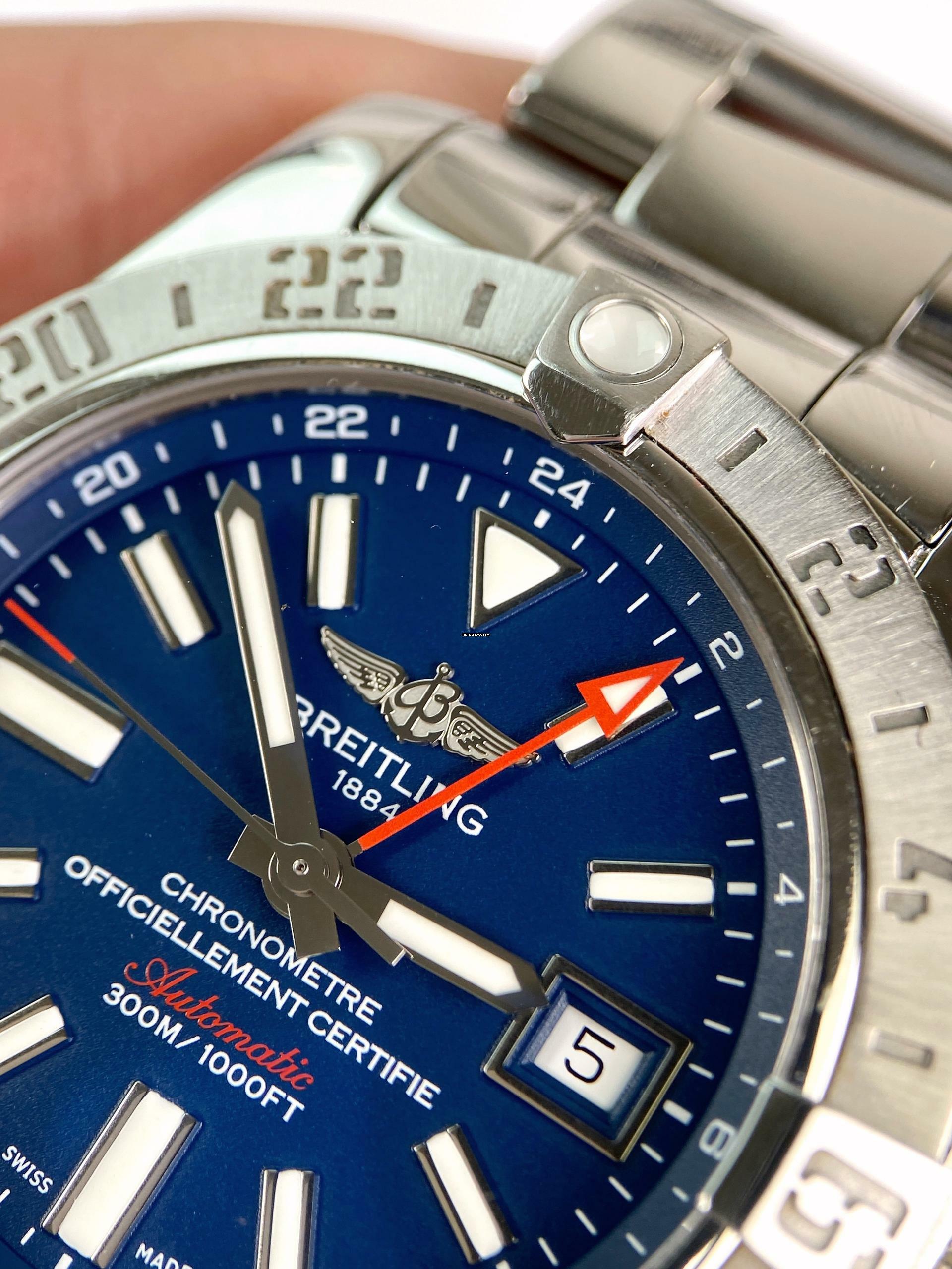Thumbnail von Breitling Avenger II GMT a3239011 Full Set Blue Dial Box Papers a3239011