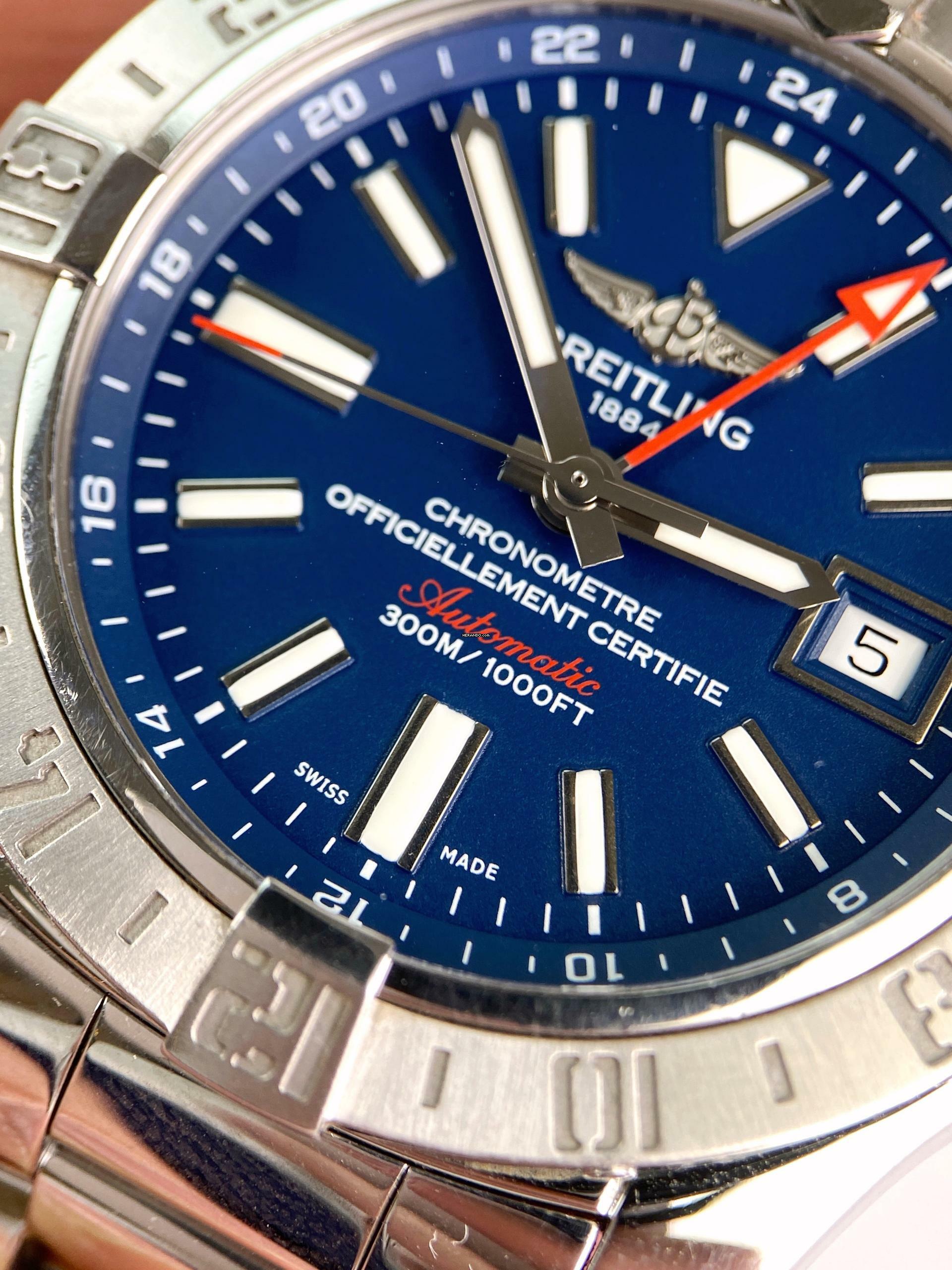 Thumbnail von Breitling Avenger II GMT a3239011 Full Set Blue Dial Box Papers a3239011
