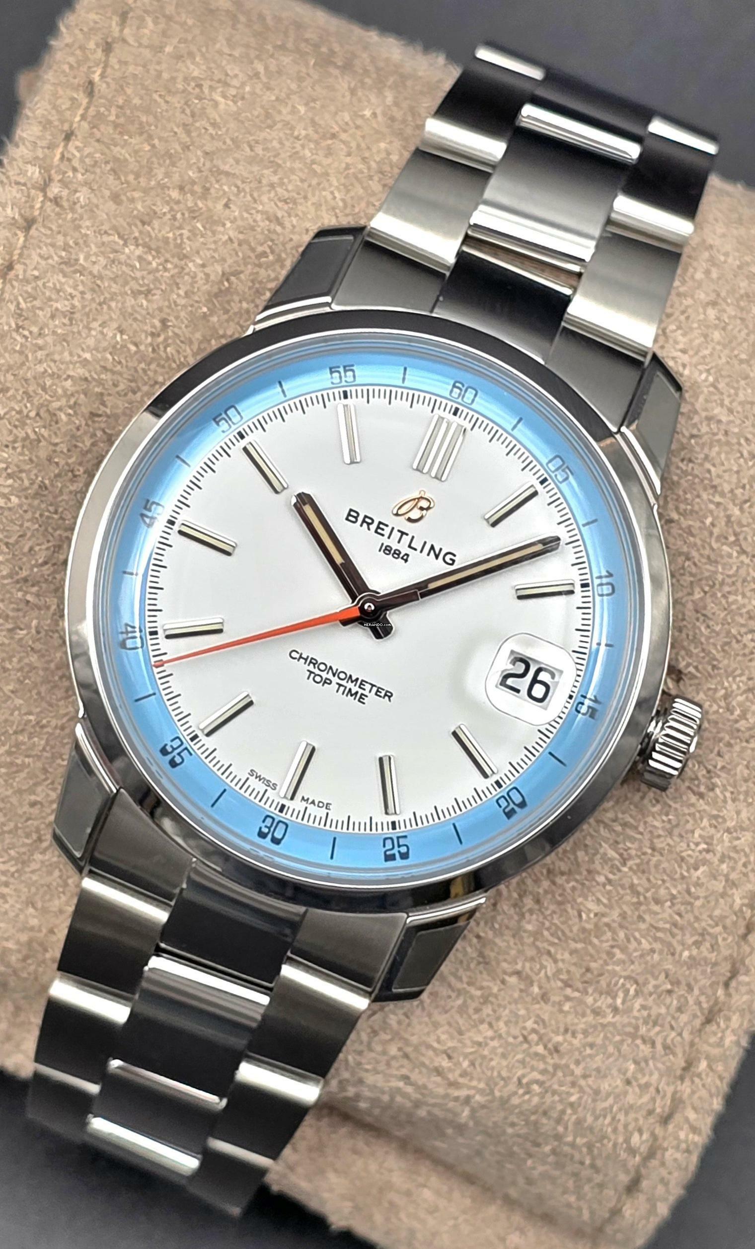  Breitling Top Time B31 - 38mm AB3113281A1A1 Steel Bracelet Unworn/New Condition Full Set 3-2026 