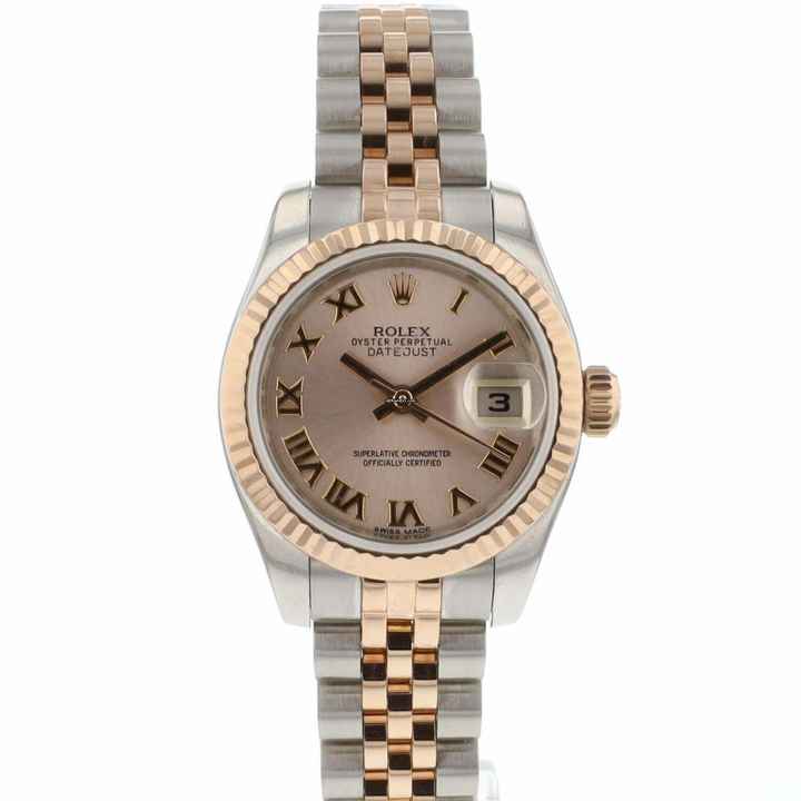  Rolex Lady-Datejust 26 Steel/Everose Jubilee Pink Roman Dial 
