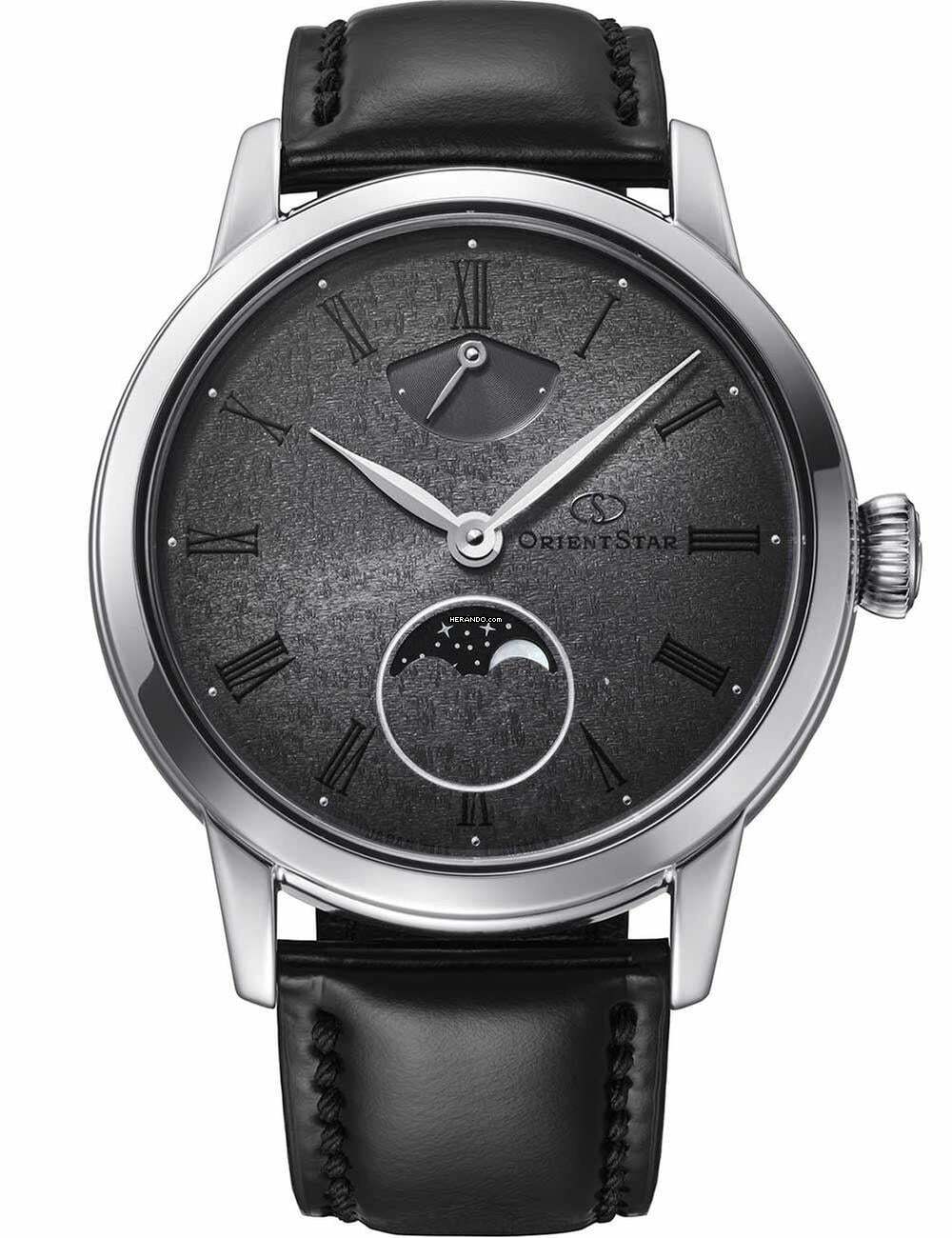 Orient Star RE-BW0005N00B Herrenuhr M45 Moon Phase 39,5 mm 3ATM