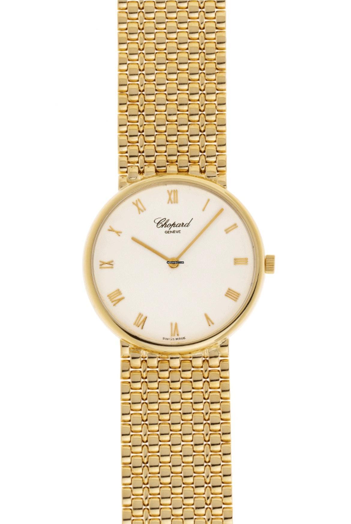 Thumbnail von Chopard 18 K. Gold Vintage Watch Flat Mens Watch Classic with original box Top condition