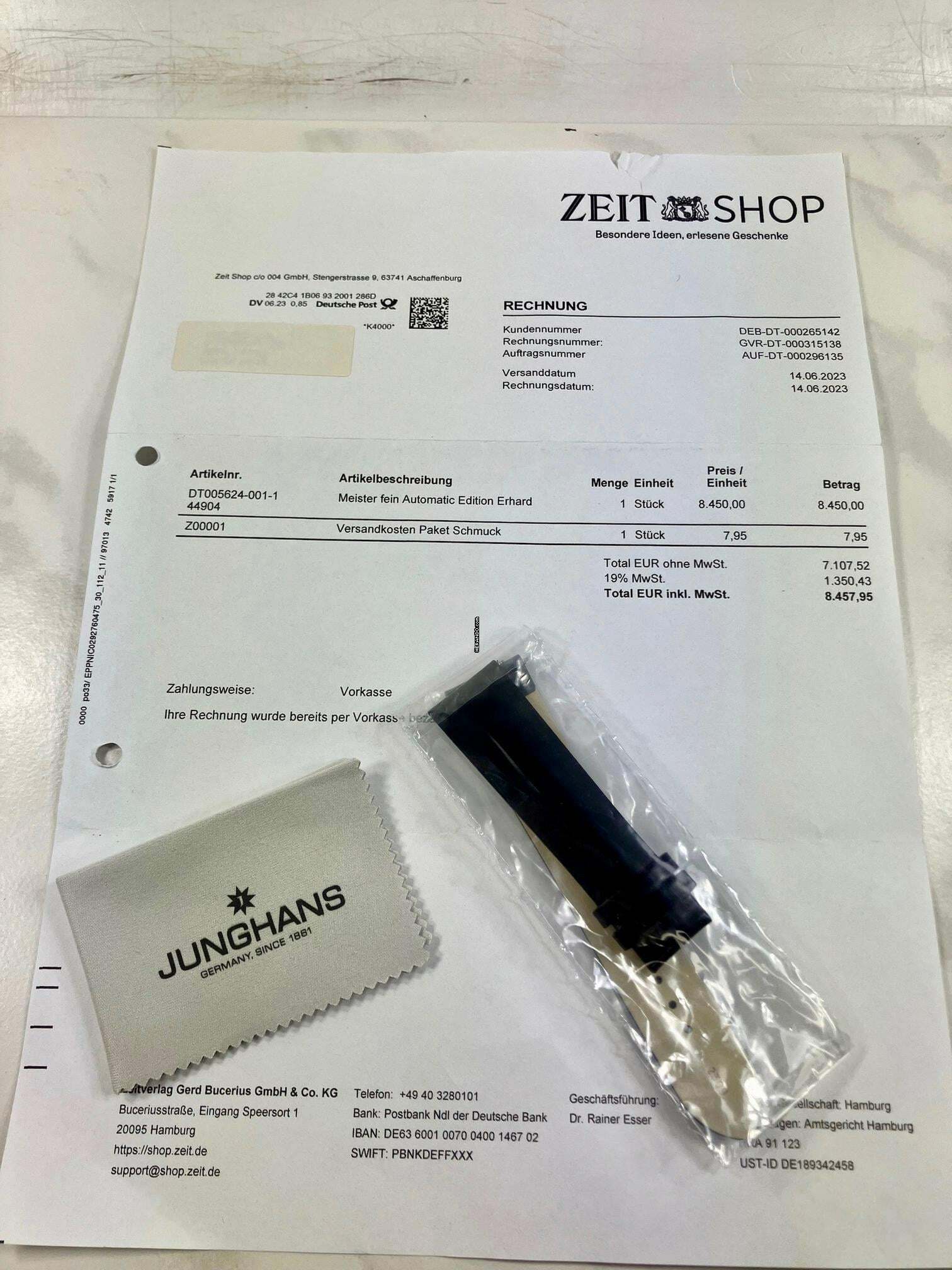 Thumbnail von Junghans Meister Fein Edition Erhard 18k Gold/Full Set