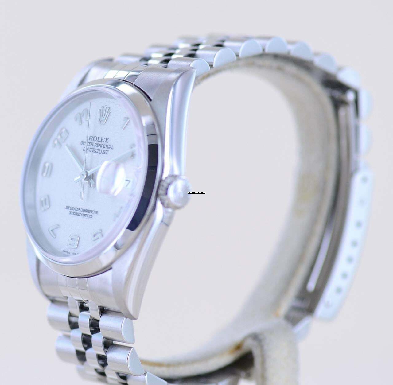 Thumbnail von Rolex Datejust 36 16200 Saphirglas Computer dial Jubiléband rar Automatik B+P