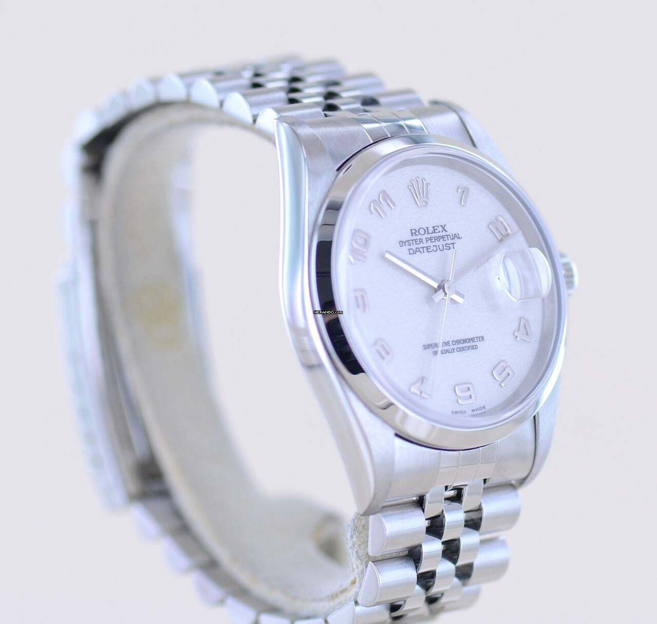 Thumbnail von Rolex Datejust 36 16200 Saphirglas Computer dial Jubiléband rar Automatik B+P