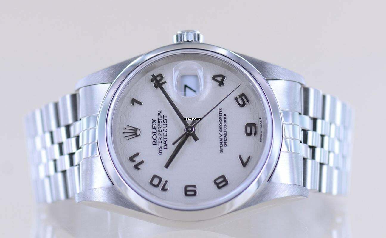 Thumbnail von Rolex Datejust 36 16200 Saphirglas Computer dial Jubiléband rar Automatik B+P