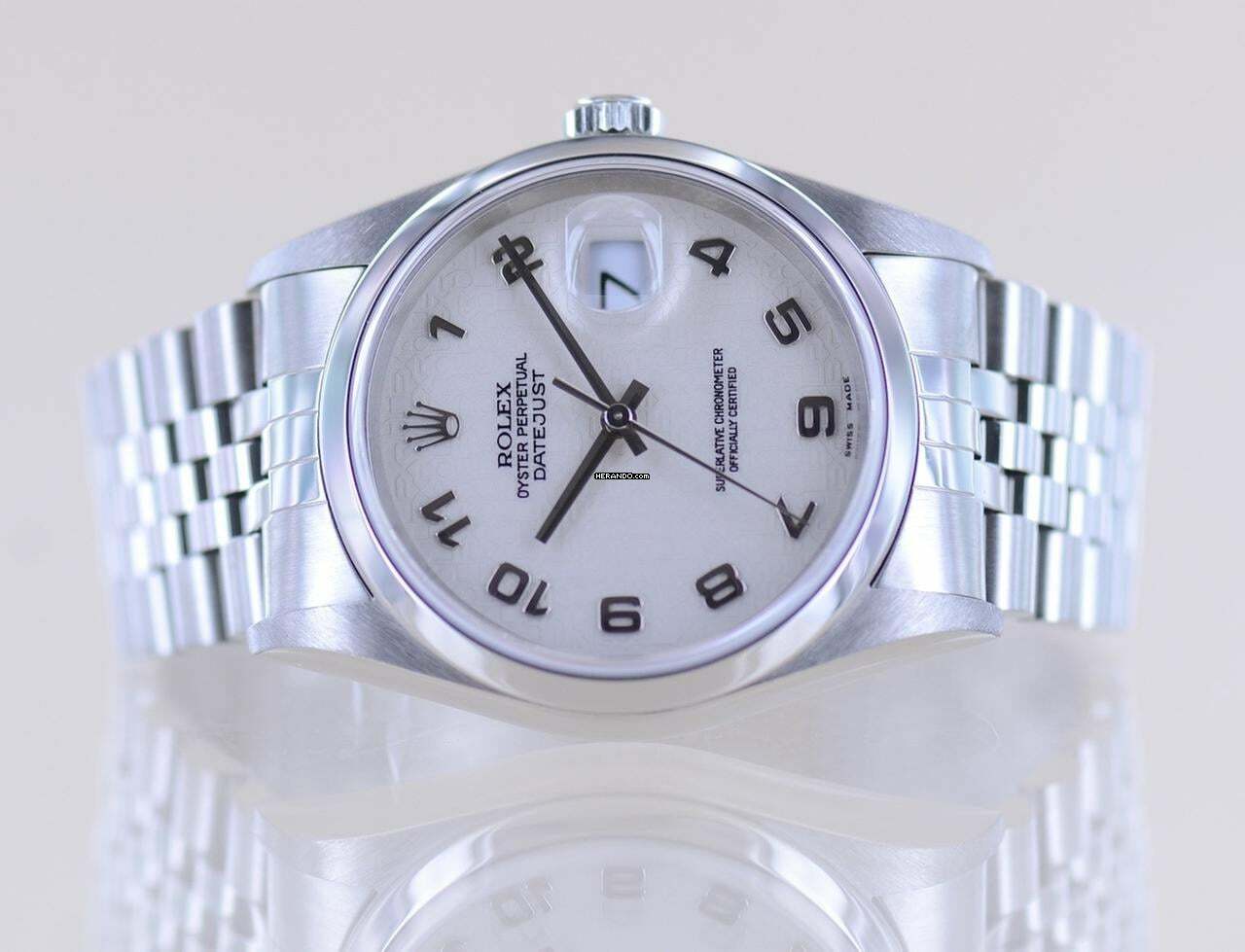 Thumbnail von Rolex Datejust 36 16200 Saphirglas Computer dial Jubiléband rar Automatik B+P