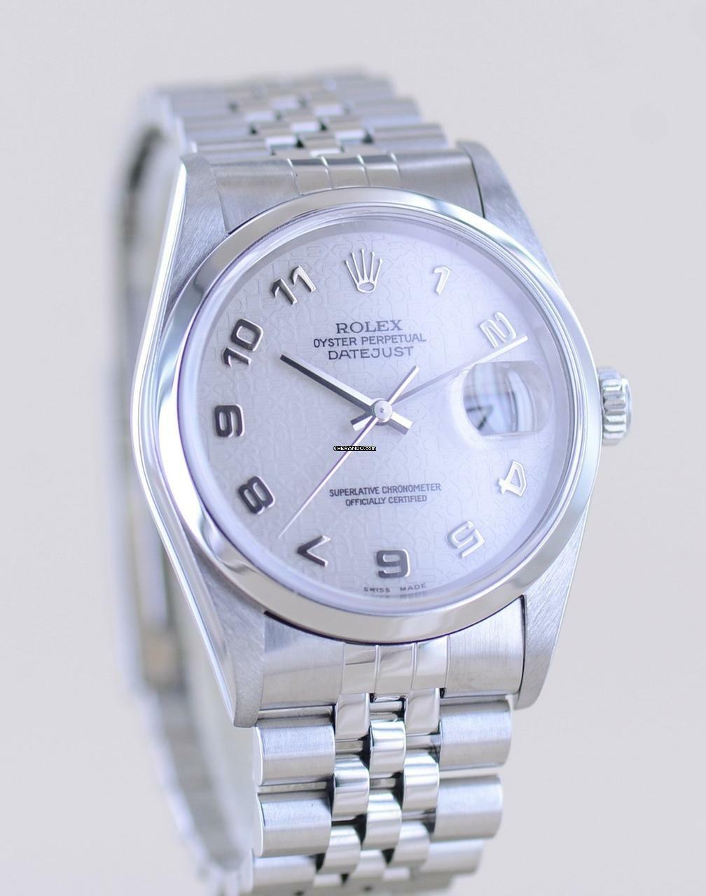 Thumbnail von Rolex Datejust 36 16200 Saphirglas Computer dial Jubiléband rar Automatik B+P