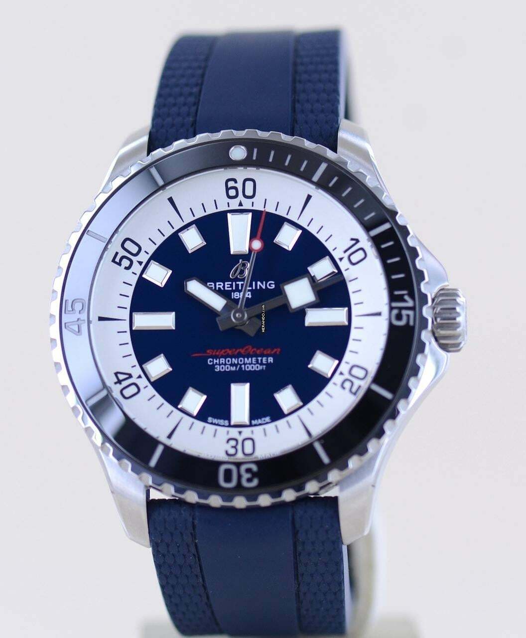 Thumbnail von Breitling Superocean 44 44mm Automatic Stahl Blue rubber Diver Top B+P