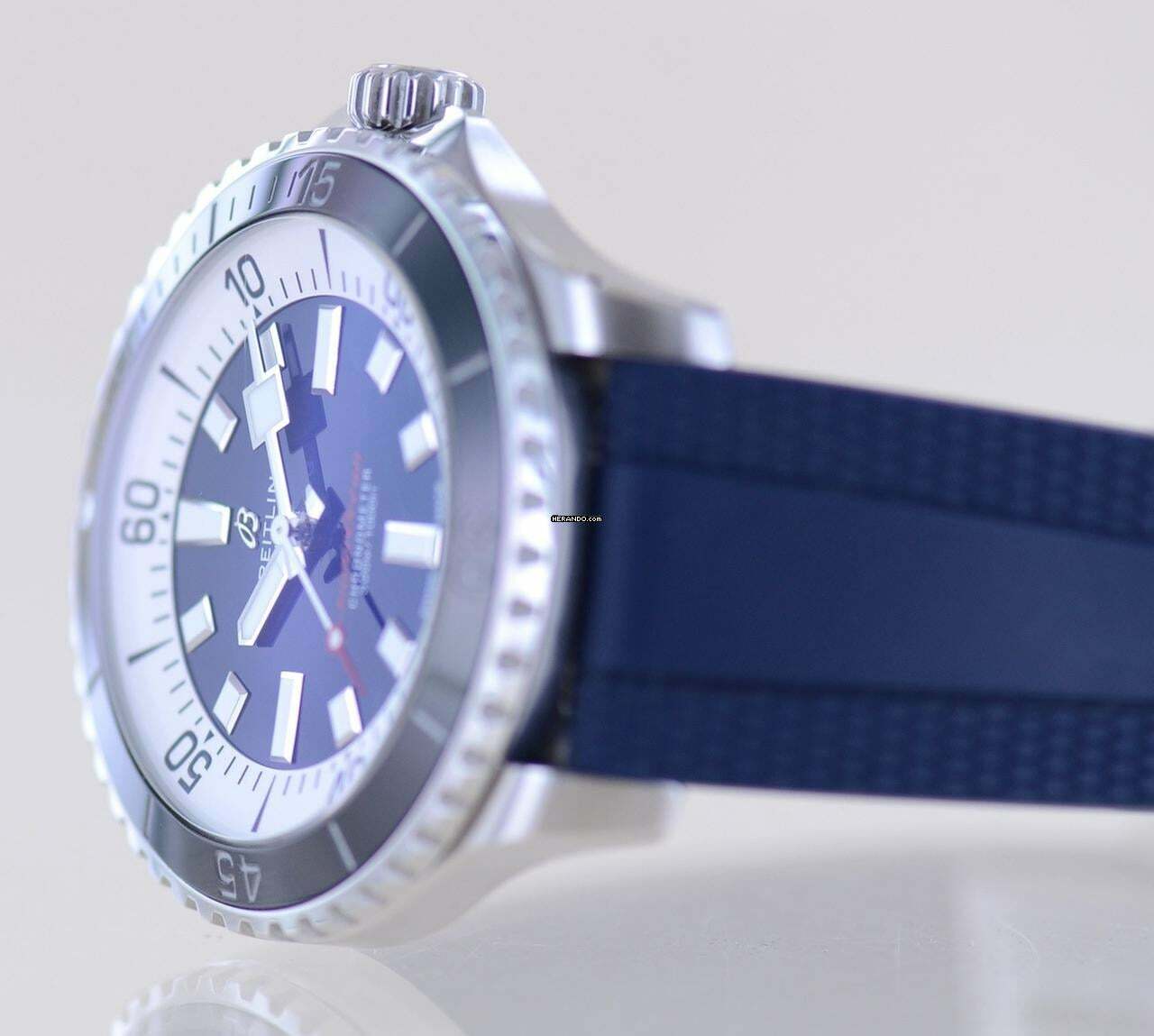 Thumbnail von Breitling Superocean 44 44mm Automatic Stahl Blue rubber Diver Top B+P