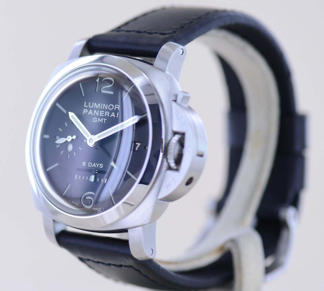 Thumbnail von Officine Paneral Luminor 1950 GMT 8-Days 44mm Date Pam233 B+P Full-Set