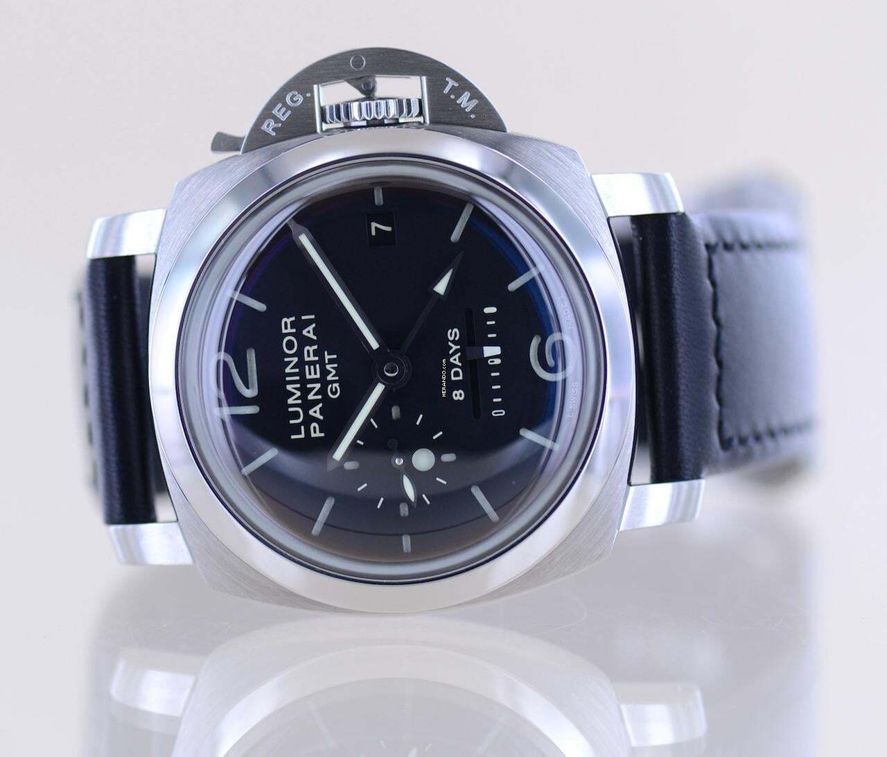 Thumbnail von Officine Paneral Luminor 1950 GMT 8-Days 44mm Date Pam233 B+P Full-Set