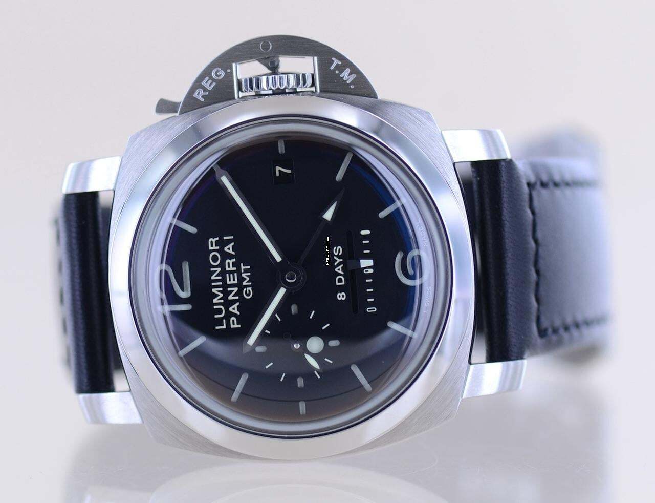 Thumbnail von Officine Paneral Luminor 1950 GMT 8-Days 44mm Date Pam233 B+P Full-Set