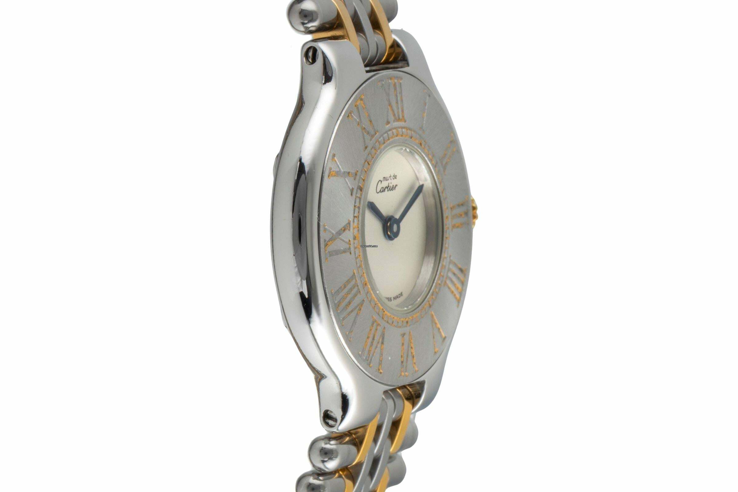 Thumbnail von Cartier 21 Must de Cartier SM Stahl / Gold Quarz Damenuhr Ref. W10051F4 B&P