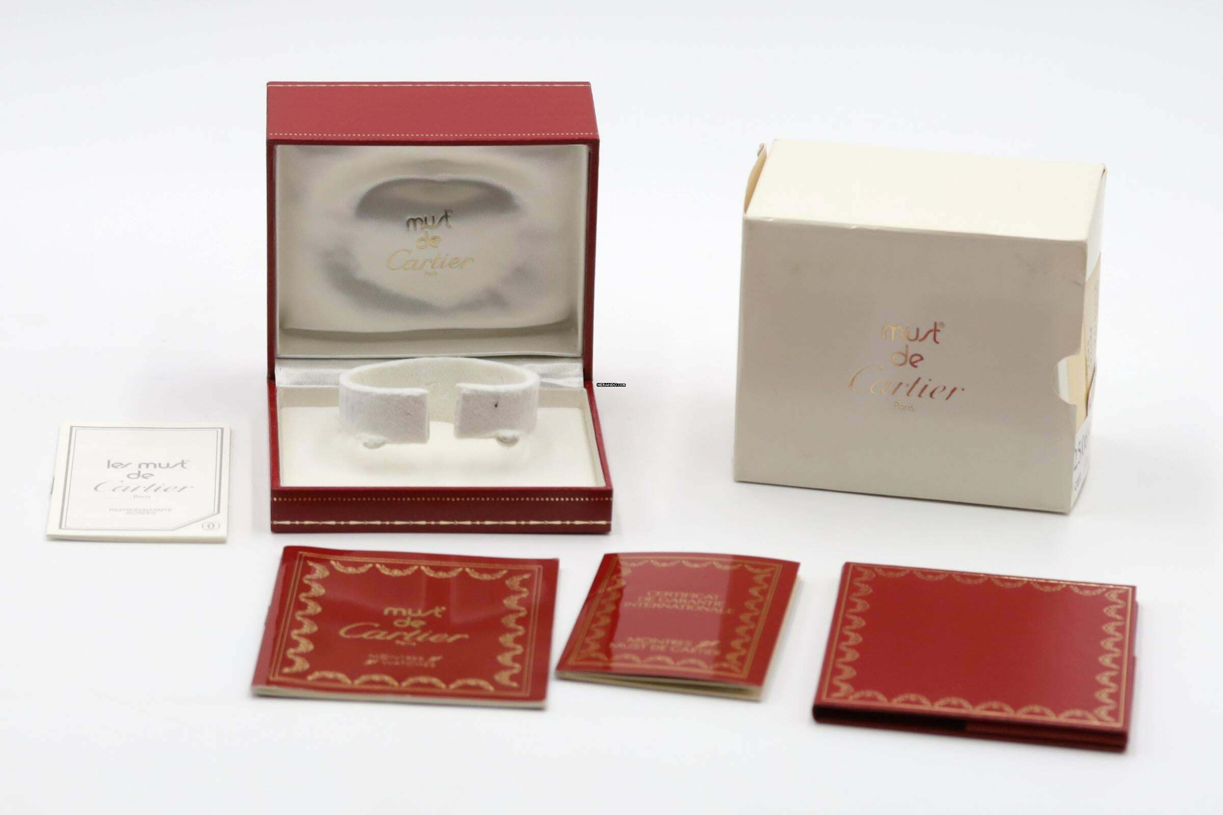 Thumbnail von Cartier 21 Must de Cartier SM Stahl / Gold Quarz Damenuhr Ref. W10051F4 B&P