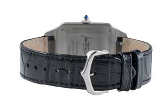 Thumbnail von Cartier Santos Dumont Black Lacquer Handaufzug Herrenuhr Ref. WSSA0046 B&P 2024