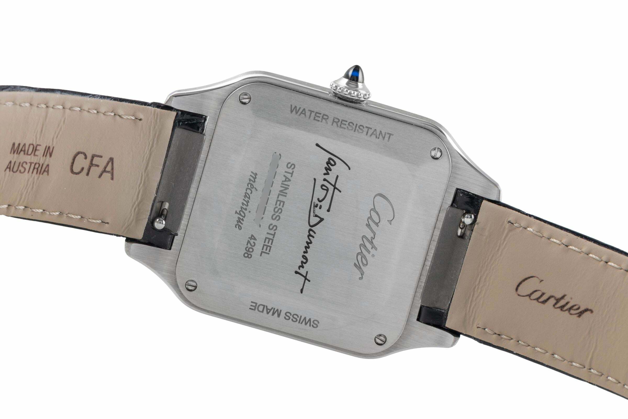 Thumbnail von Cartier Santos Dumont Black Lacquer Handaufzug Herrenuhr Ref. WSSA0046 B&P 2024