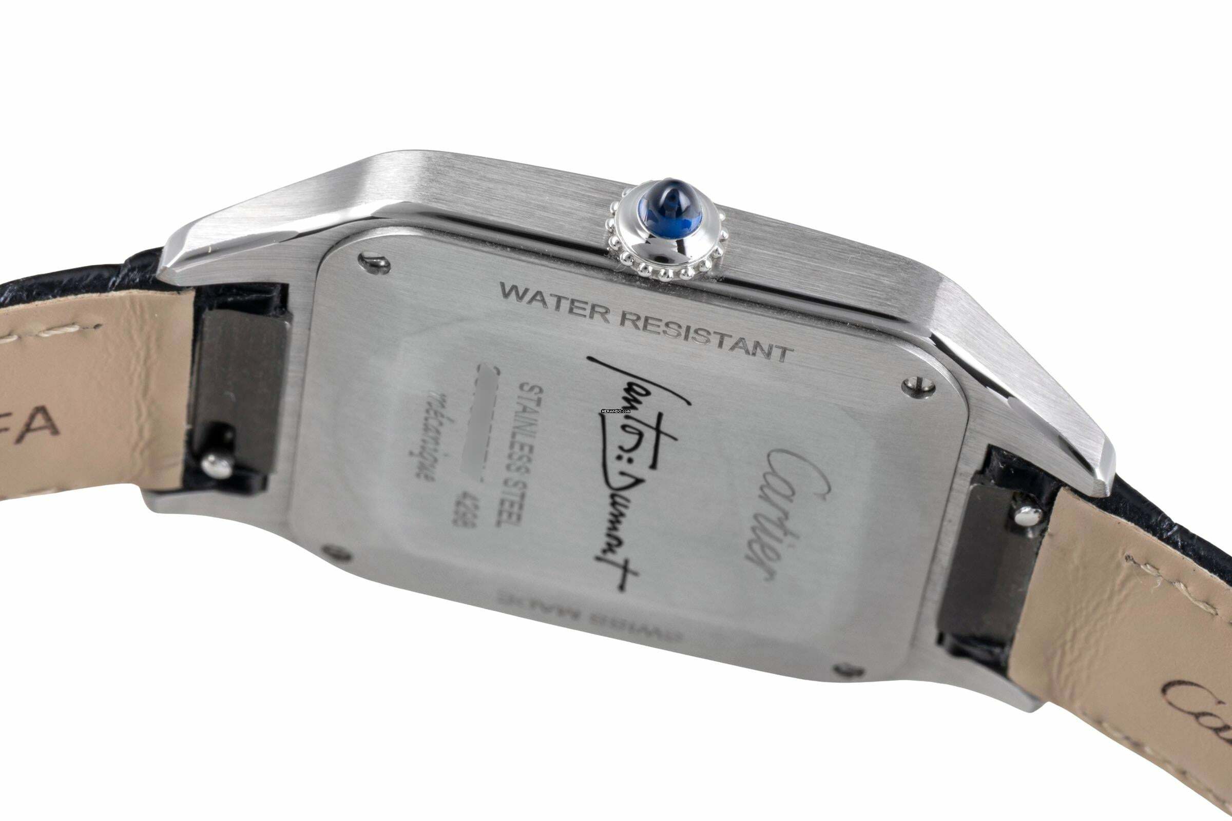 Thumbnail von Cartier Santos Dumont Black Lacquer Handaufzug Herrenuhr Ref. WSSA0046 B&P 2024