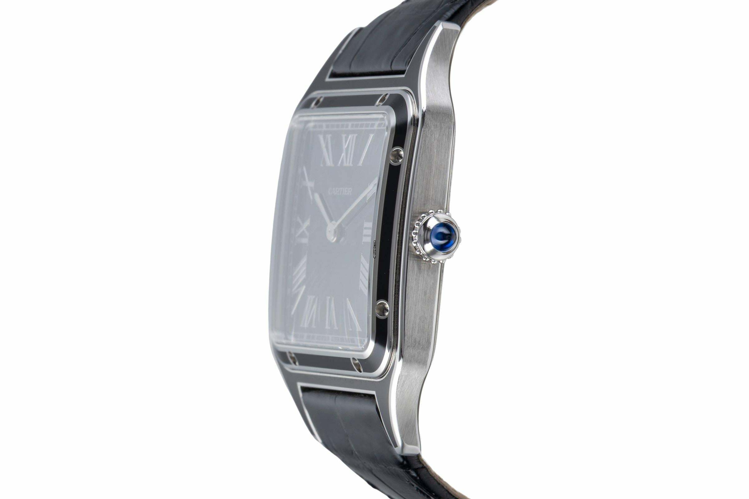 Thumbnail von Cartier Santos Dumont Black Lacquer Handaufzug Herrenuhr Ref. WSSA0046 B&P 2024