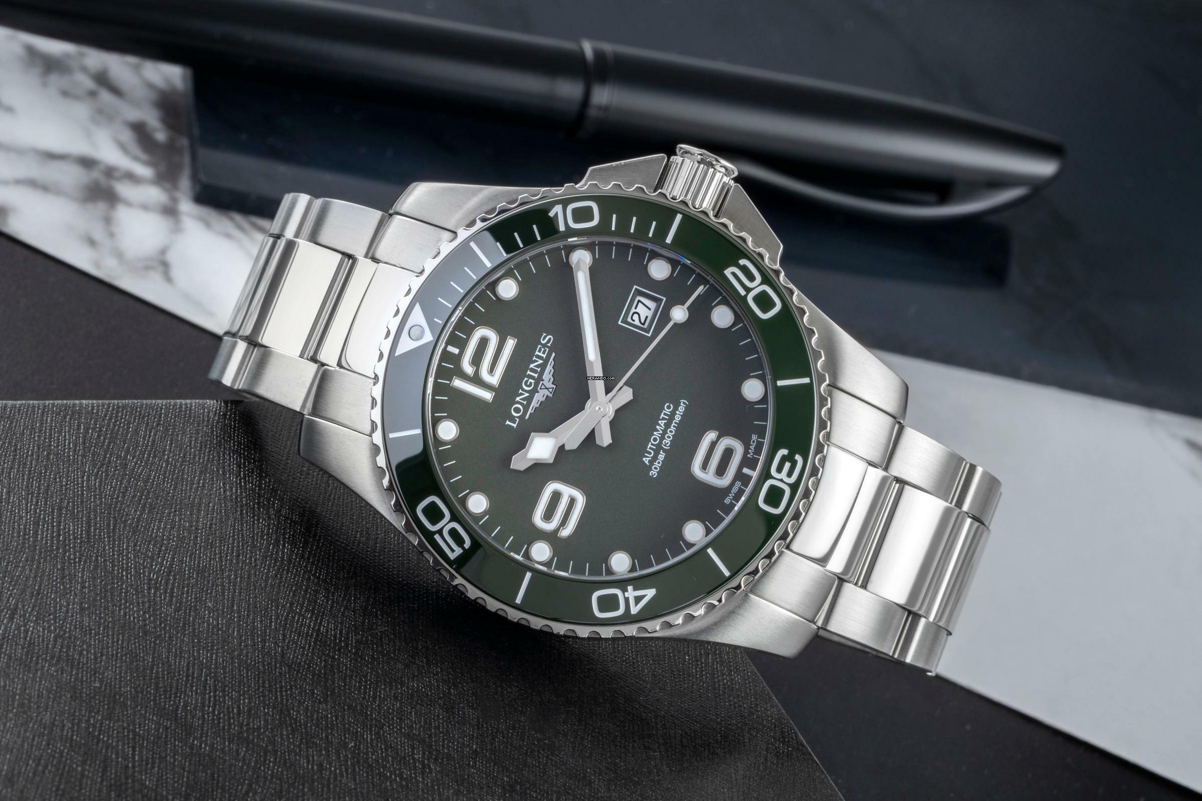 Thumbnail von Longines HydroConquest Hydro Conquest Stahl Automatik Herrenuhr Ref. L3.782.4.06.6 B&P 2020