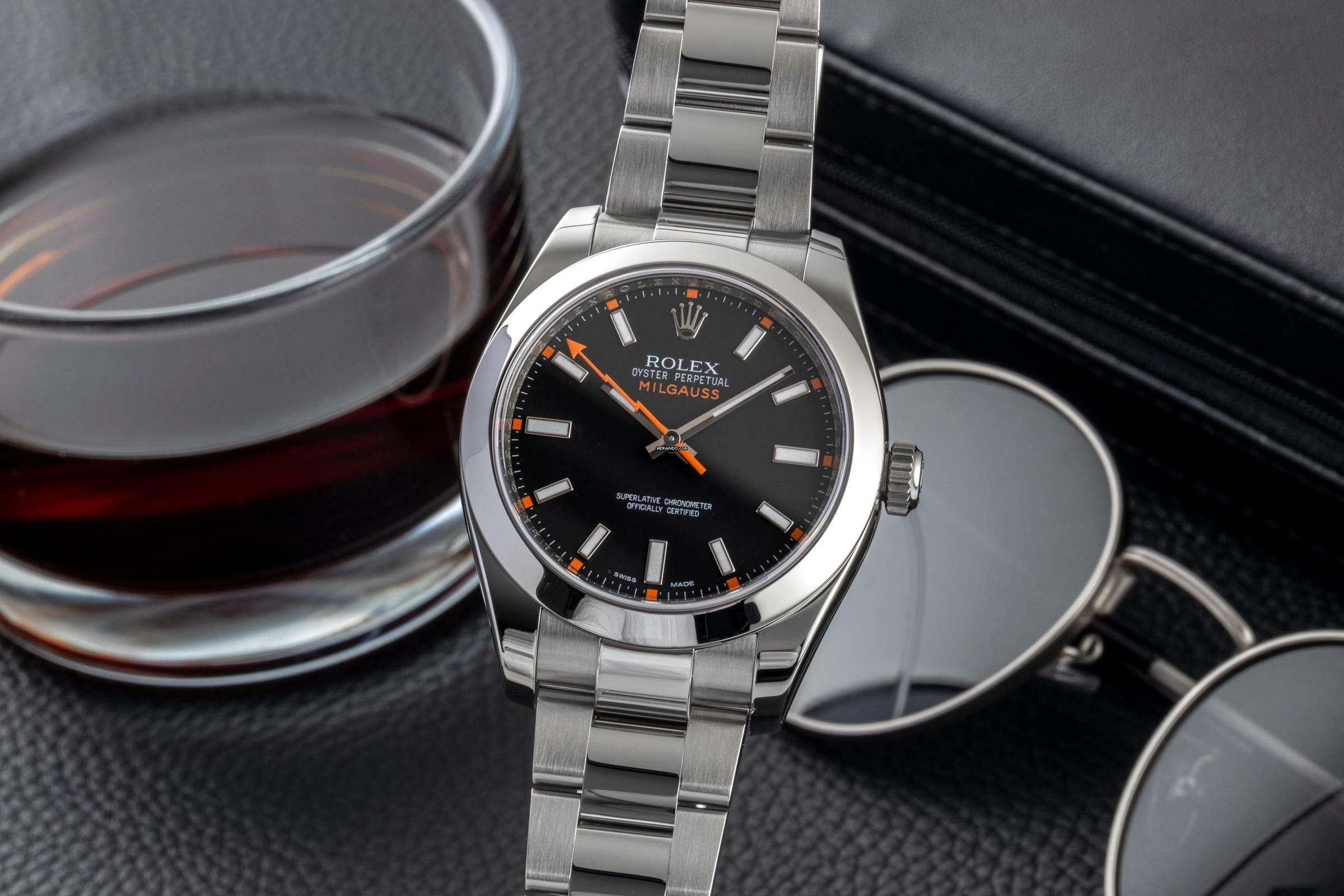 Thumbnail von Rolex Milgauss Black Dial Stahl Automatik Ref. 116400 V-Serie B&P 2012 LC 100