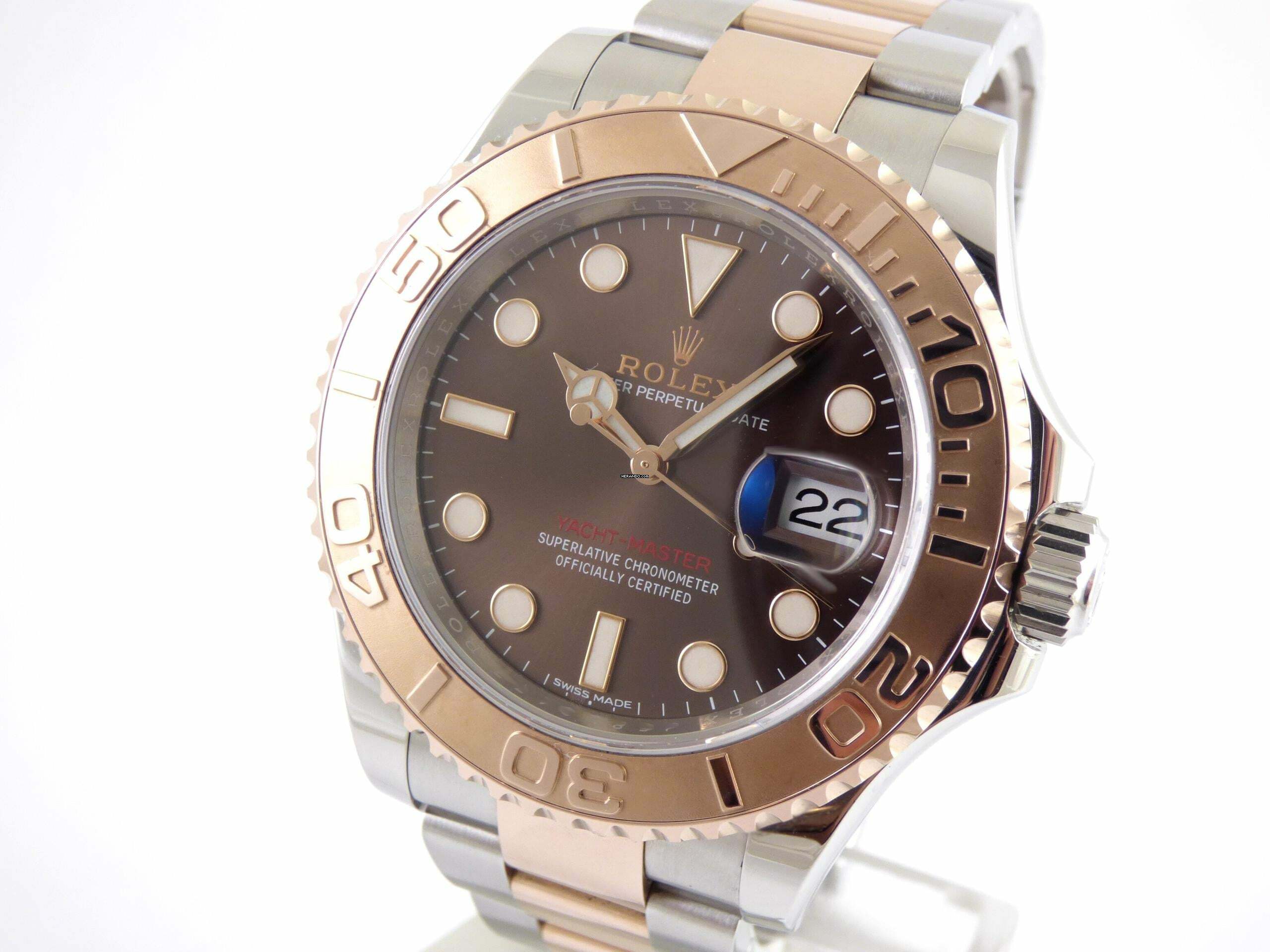  Rolex Yacht-Master 40 Chocolate Brown Everose / Steel 