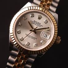 Thumbnail von Rolex Lady-Datejust 28 Steel/Gold Jubilee Silver Diamond Dial