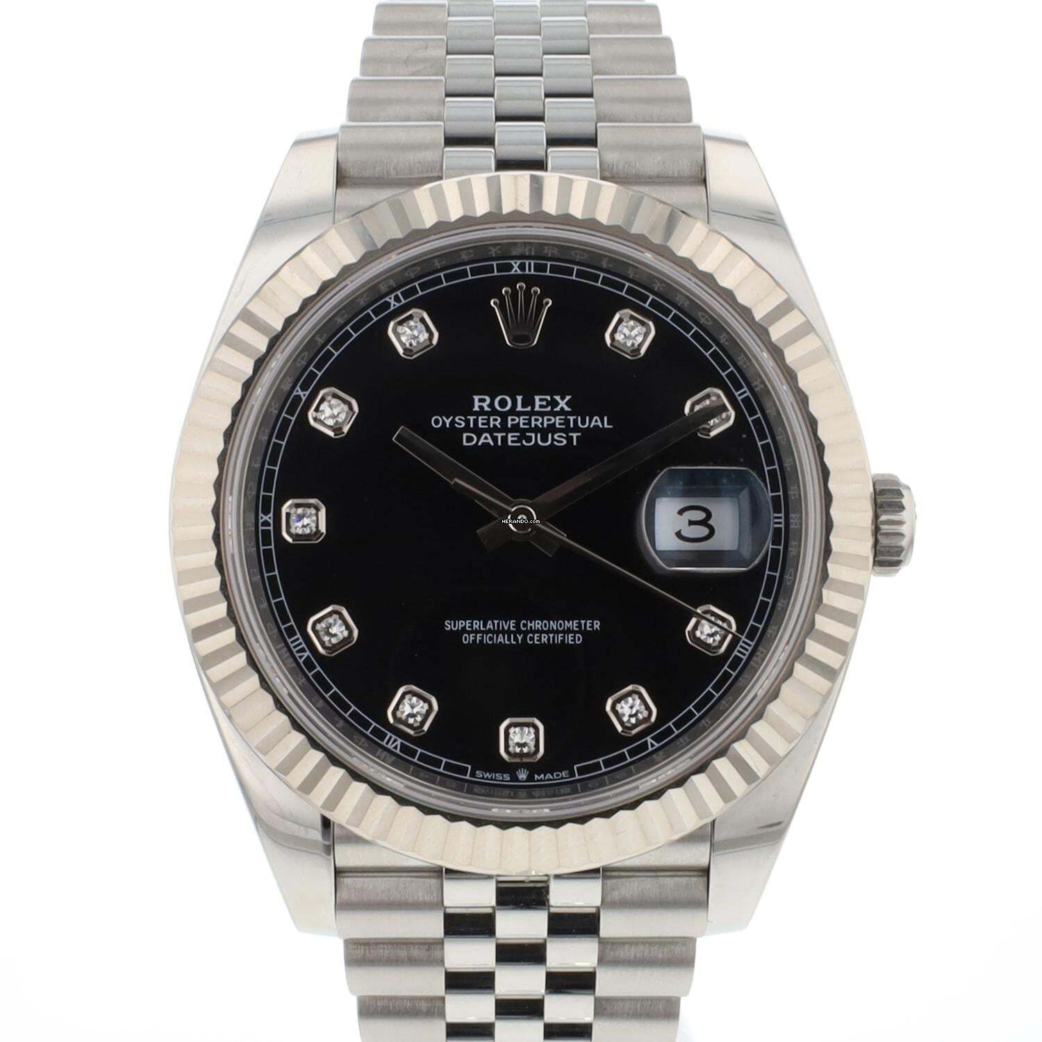 Rolex Datejust 41 Jubilee Black Diamond Dial