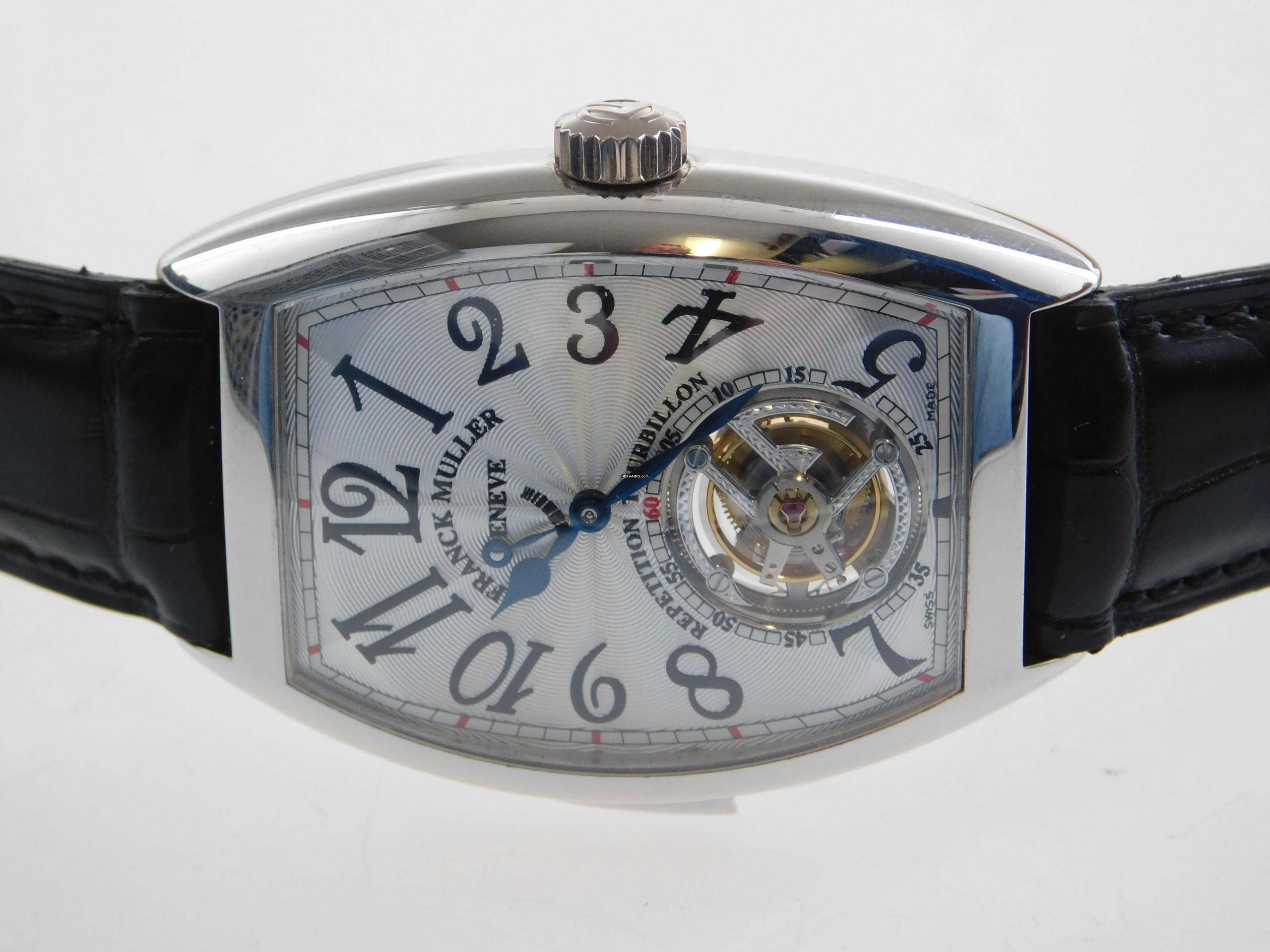 Thumbnail von Franck Muller Platinum Tourbillon Repetition Watch 36 X 50MM. 7880 RMT RARE Rarität Platinum Tourbillon Repetition Herrenuhr Full Set