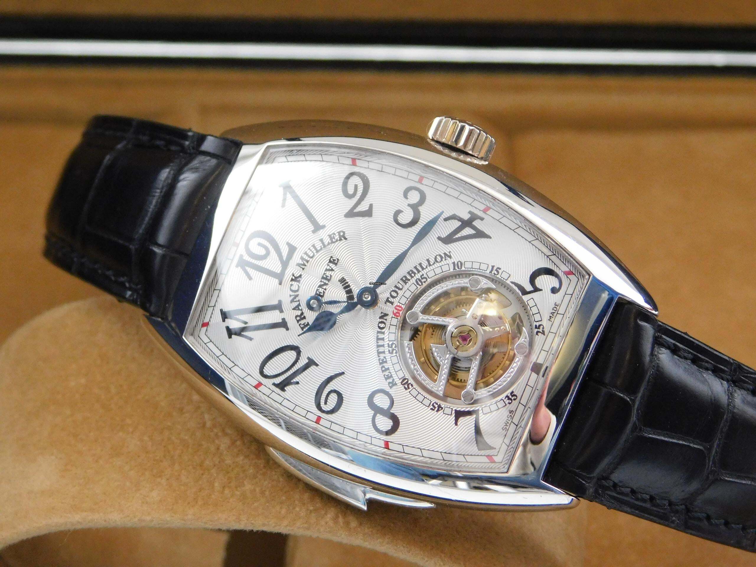  Franck Muller Platinum Tourbillon Repetition Watch 36 X 50MM. 7880 RMT RARE Rarität Platinum Tourbillon Repetition Herrenuhr Full Set 