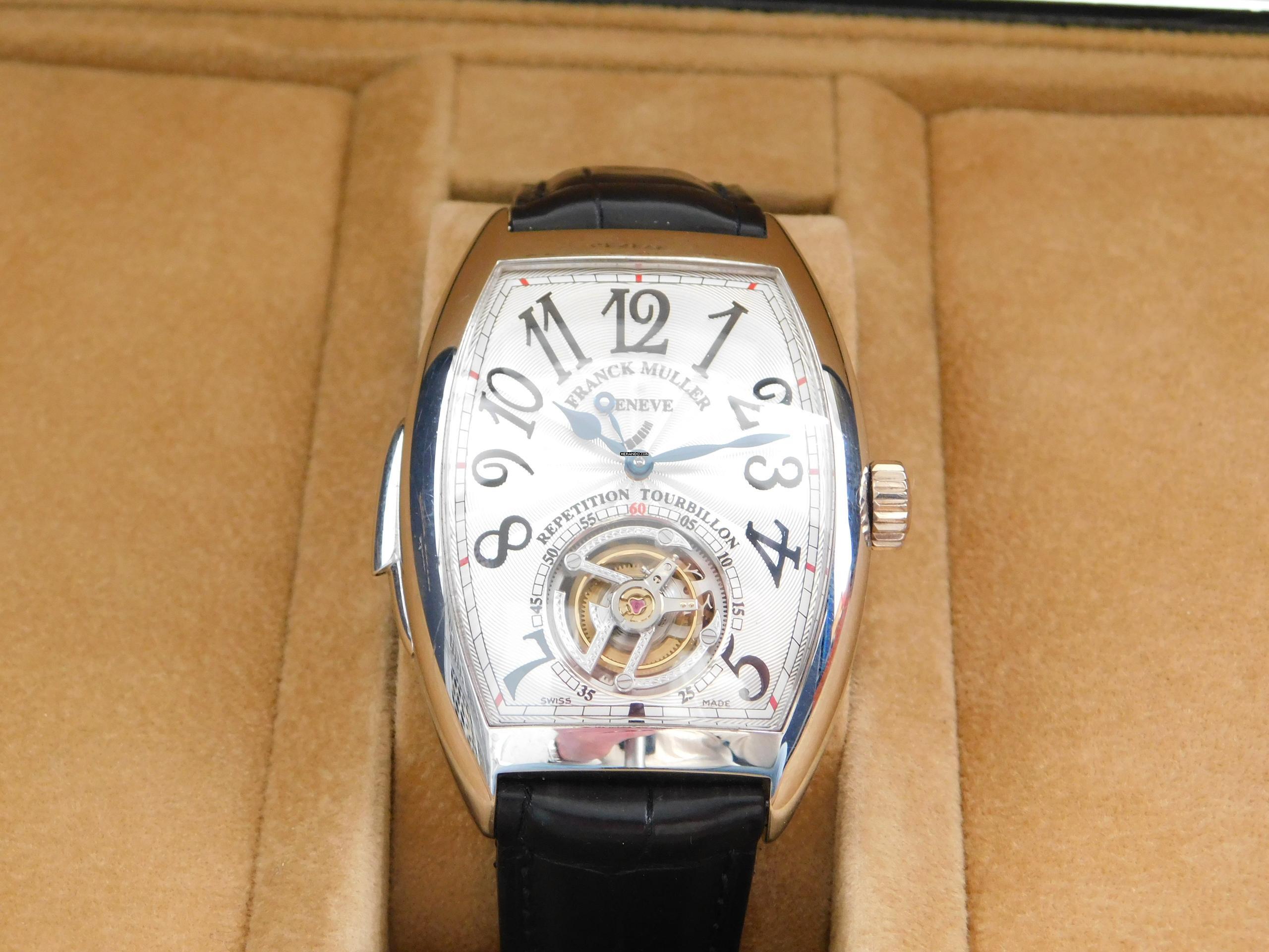 Thumbnail von Franck Muller Platinum Tourbillon Repetition Watch 36 X 50MM. 7880 RMT RARE Rarität Platinum Tourbillon Repetition Herrenuhr Full Set