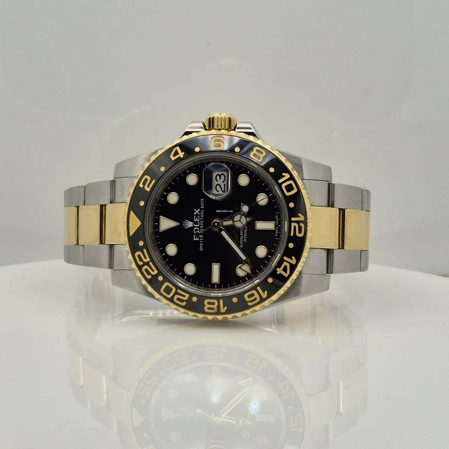 Thumbnail von Rolex GMT-Master II Ceramic Ouro & Aço 40mm Automático Completo