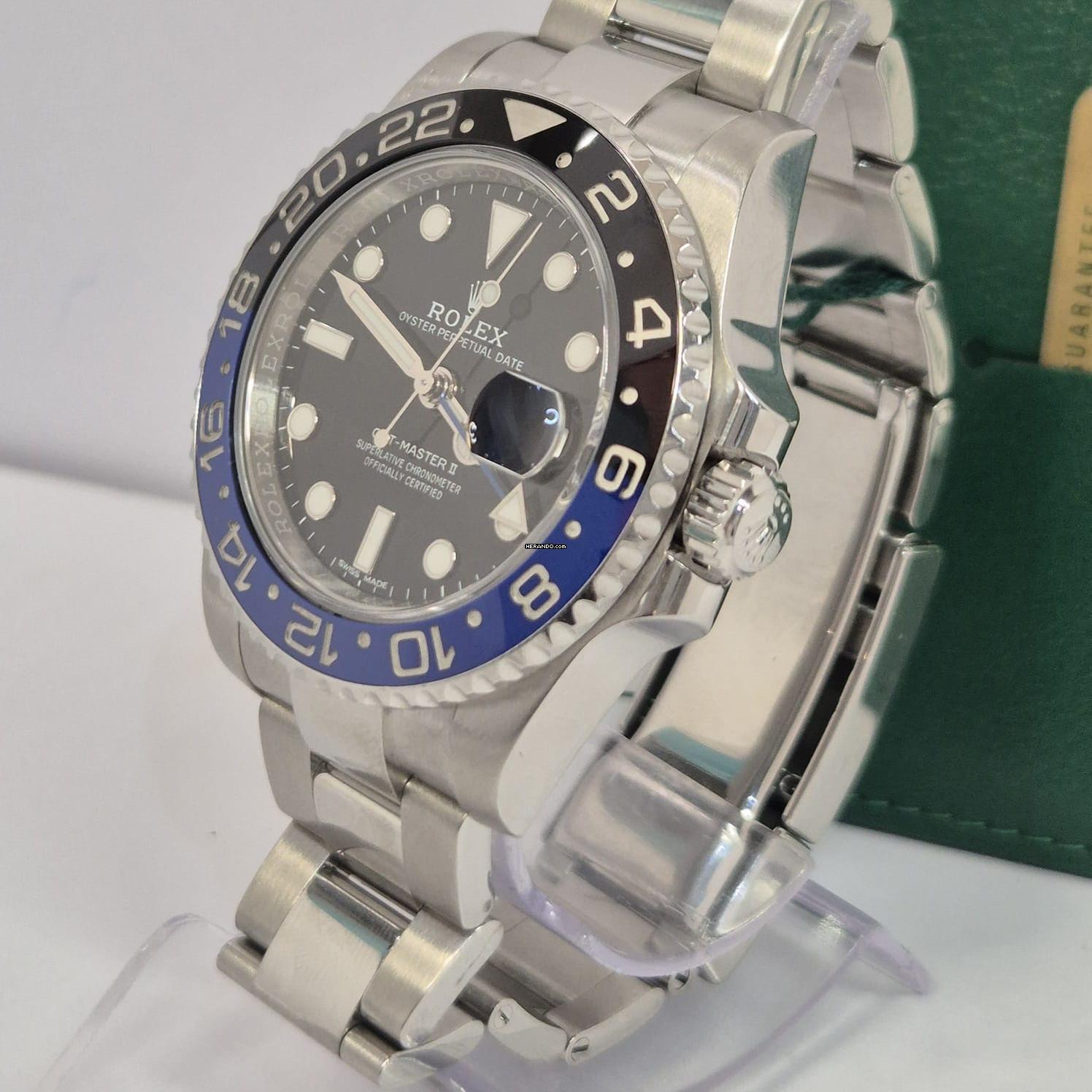 Thumbnail von Rolex GMT-Master II Batman Oyster 40mm Automático Completo