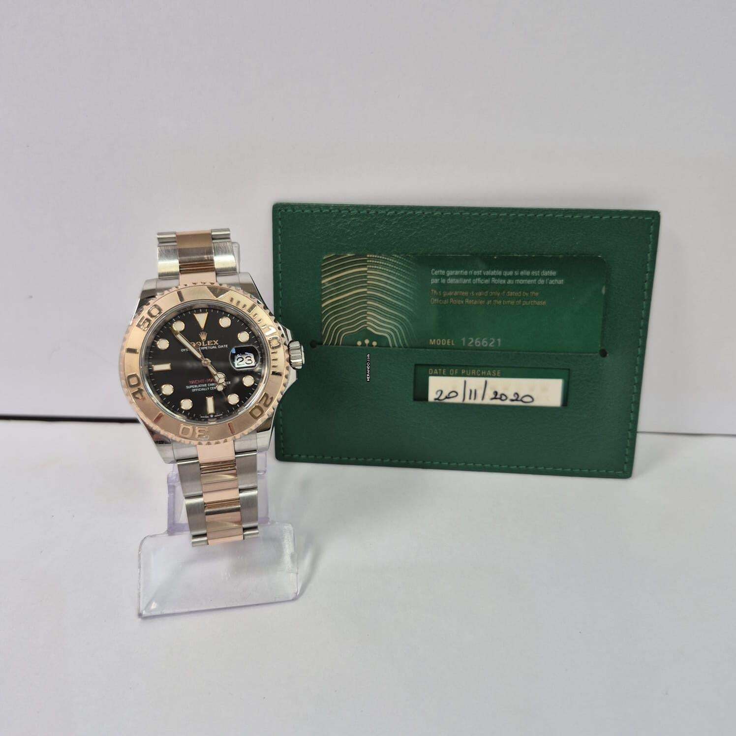 Rolex Yacht-Master 40 40mm Ouro Rosé Black Dial Automático Completo