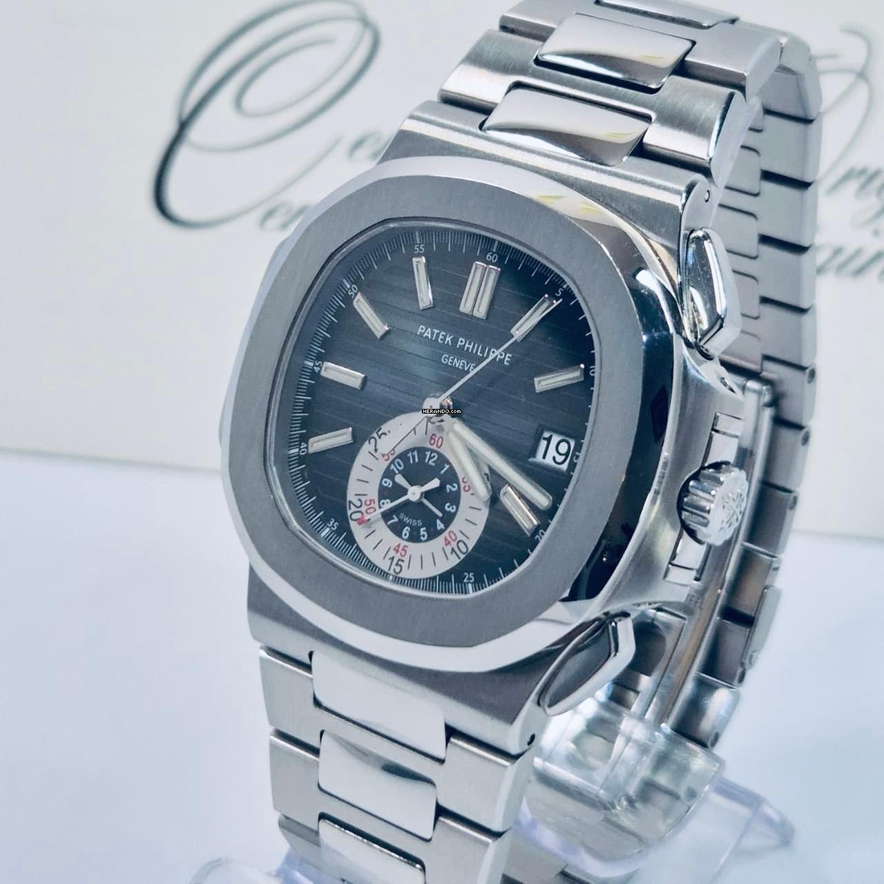 Thumbnail von Patek Philippe Nautilus Flyback Chronograph Blue Dial 40.5mm Automático Completo